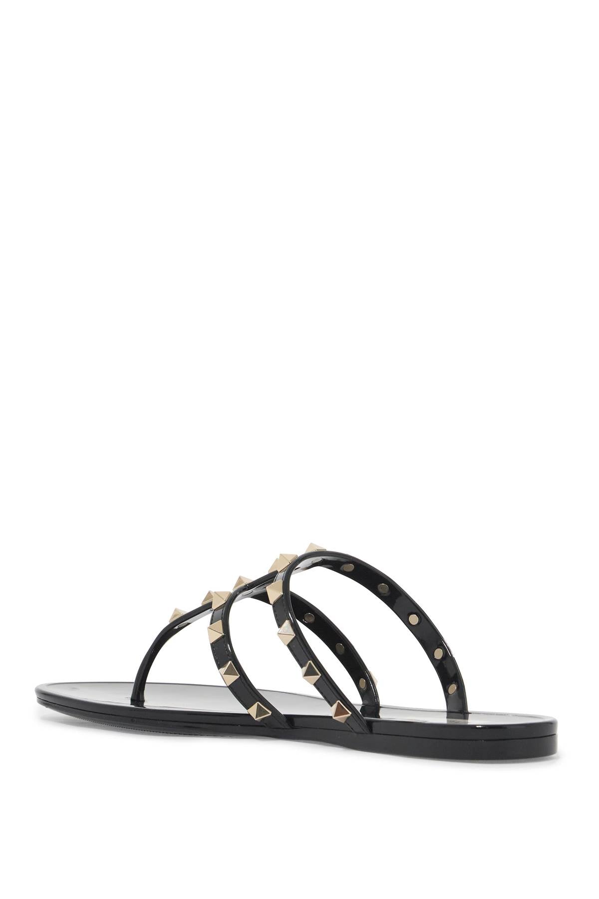 VALENTINO GARAVANI rockstud pvc thong sandals