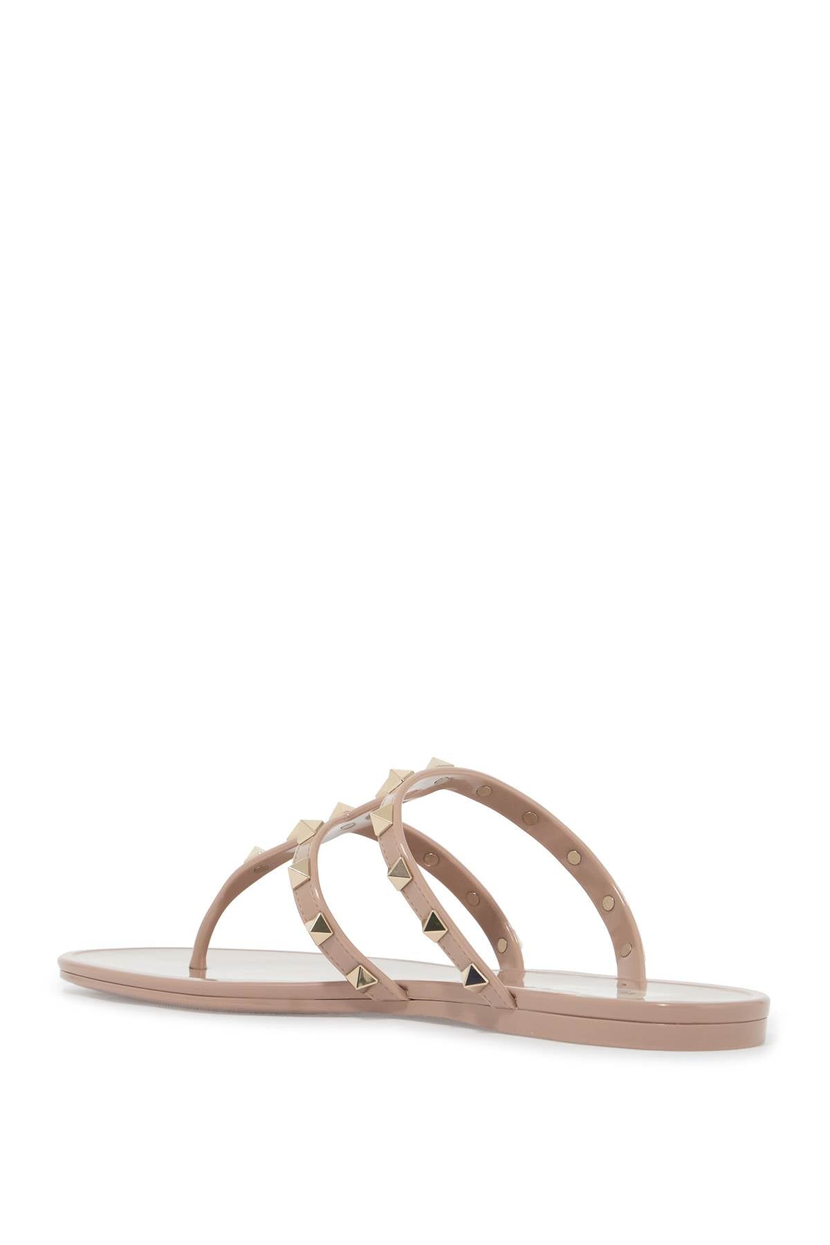 VALENTINO GARAVANI rockstud pvc thong sandals