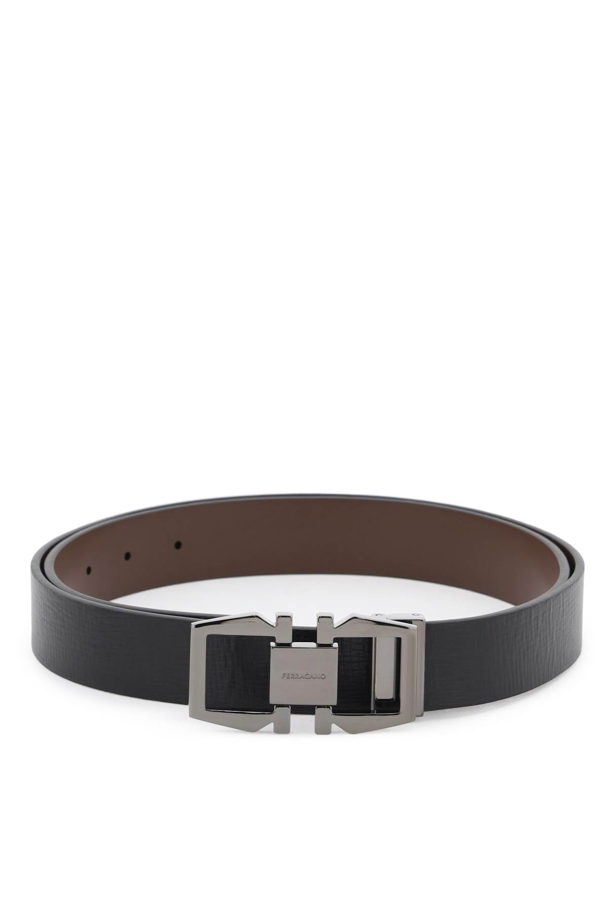 FERRAGAMO reversible gancini buckle belt