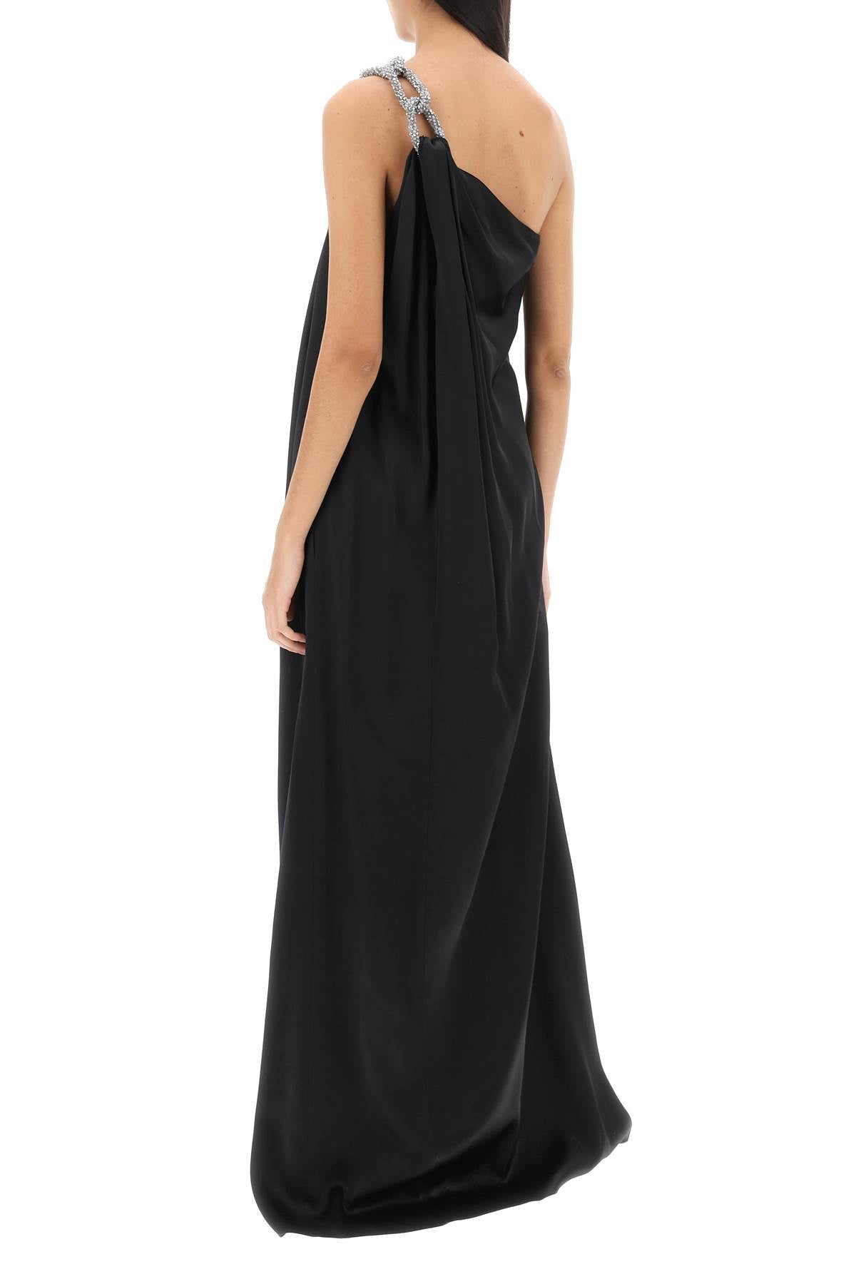 STELLA McCARTNEY one-shoulder dress with falabella chain