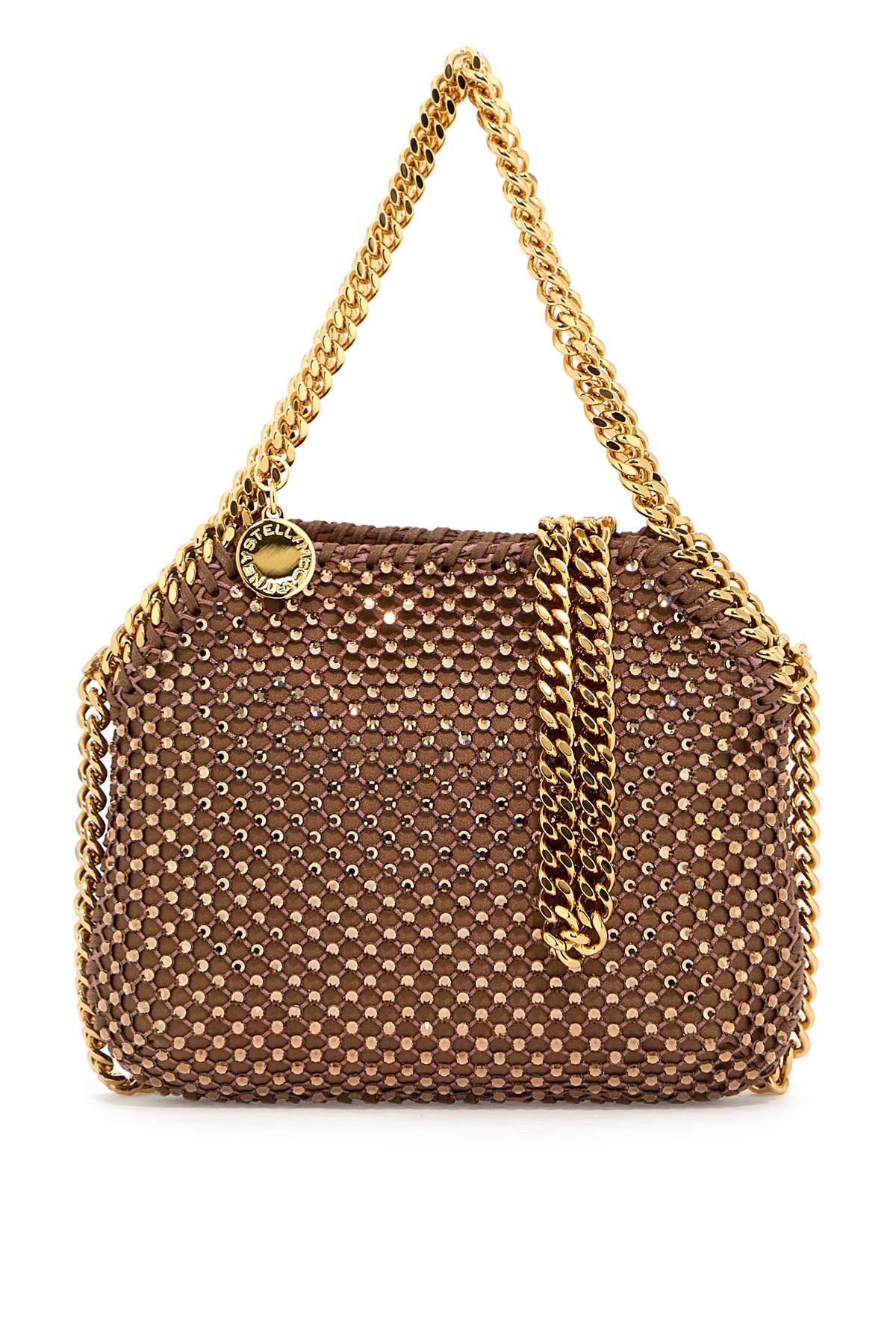 STELLA McCARTNEY falabella mini bag with mesh and crystals