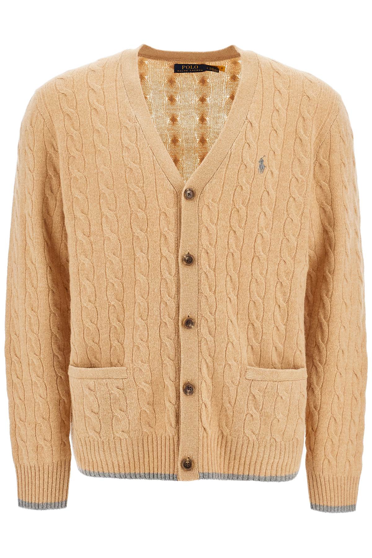 POLO RALPH LAUREN wool and cashmere braided cardigan