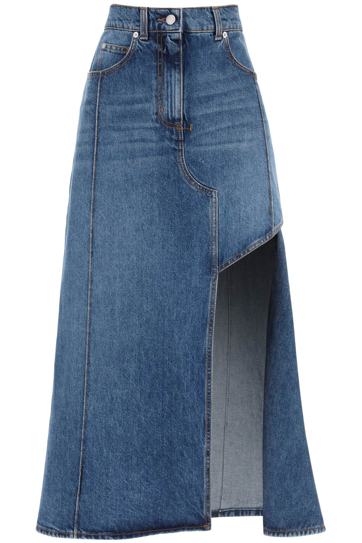 ALEXANDER MCQUEEN denim skirt with cut out