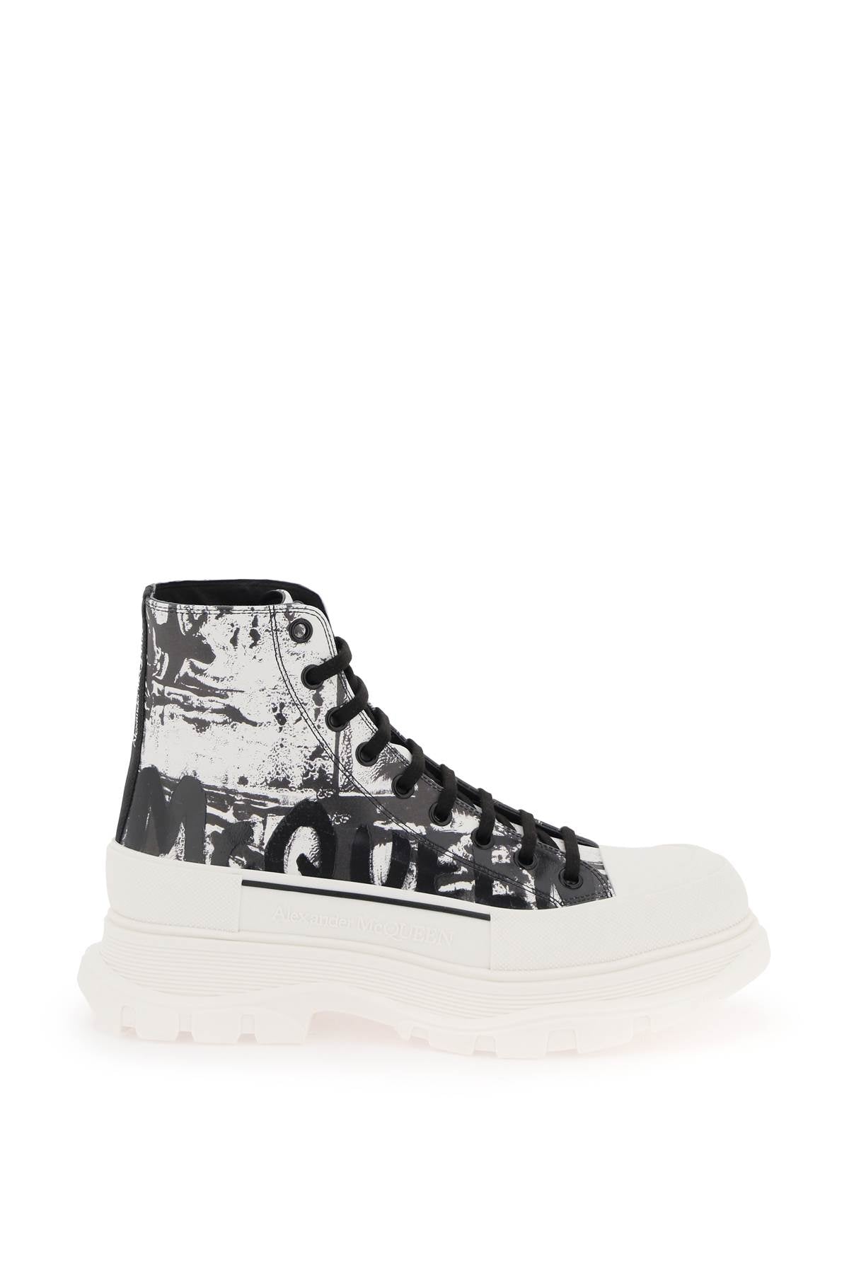 ALEXANDER MCQUEEN 'tread slick graffiti' ankle boots