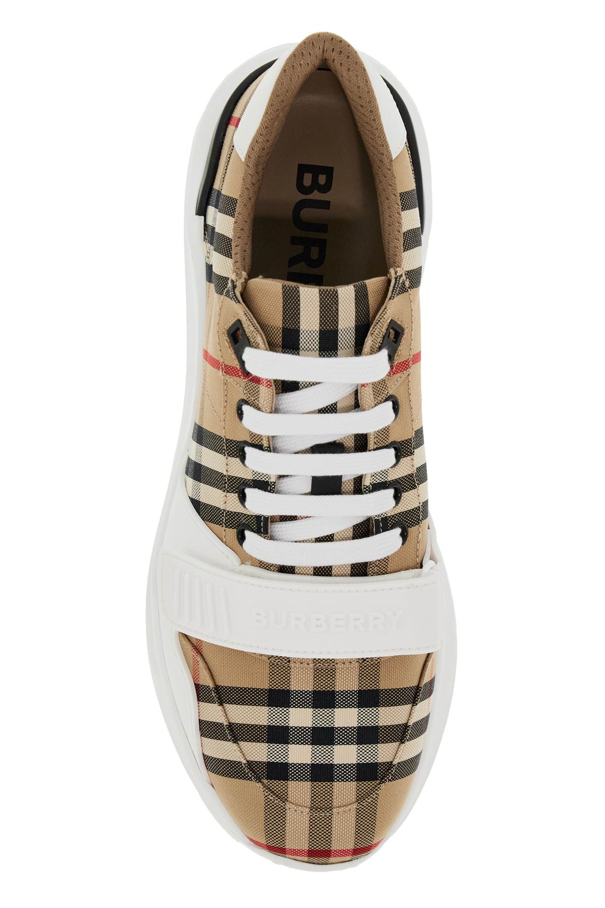 BURBERRY check fabric sneakers