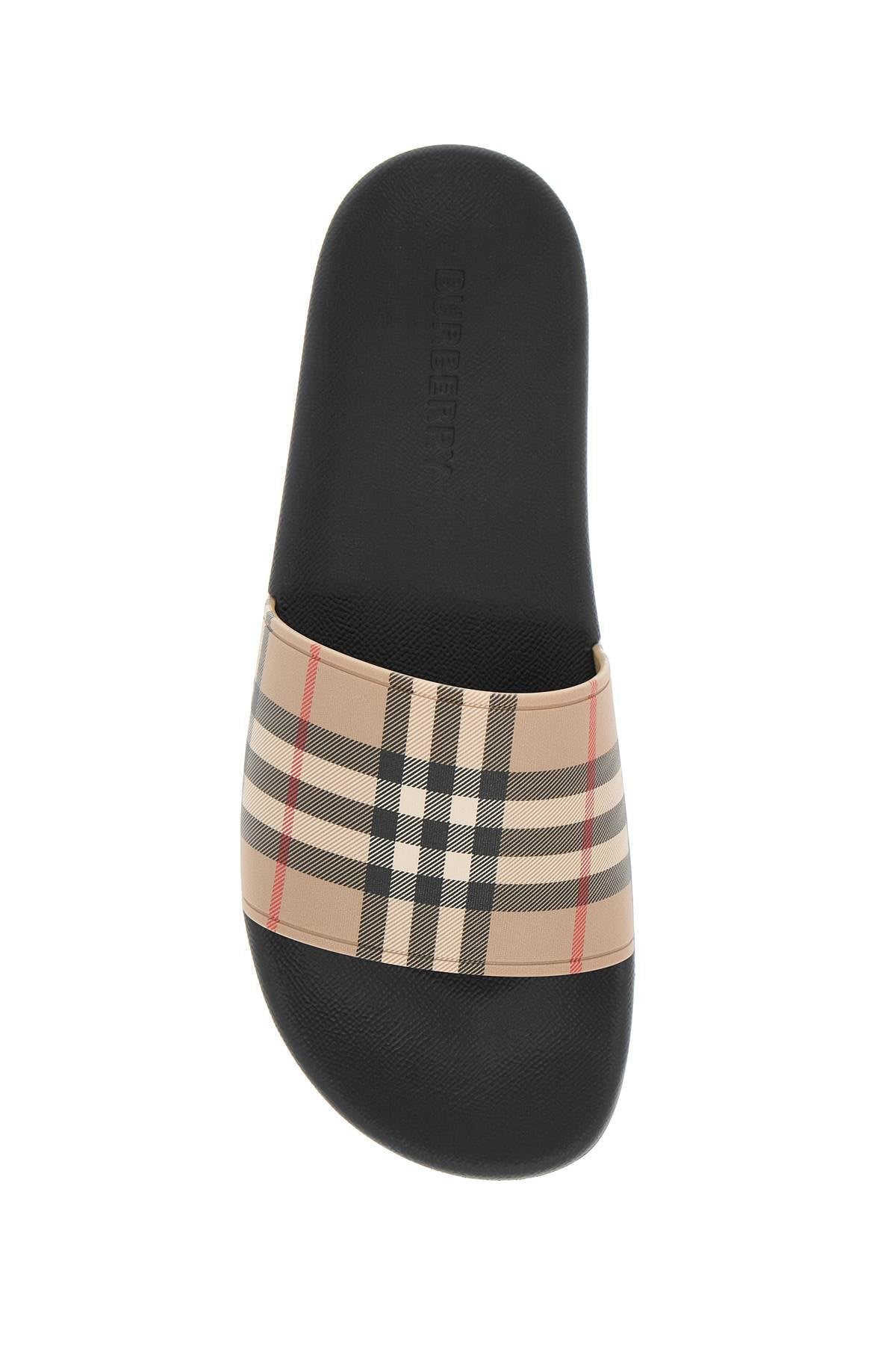 BURBERRY tartan rubber slides