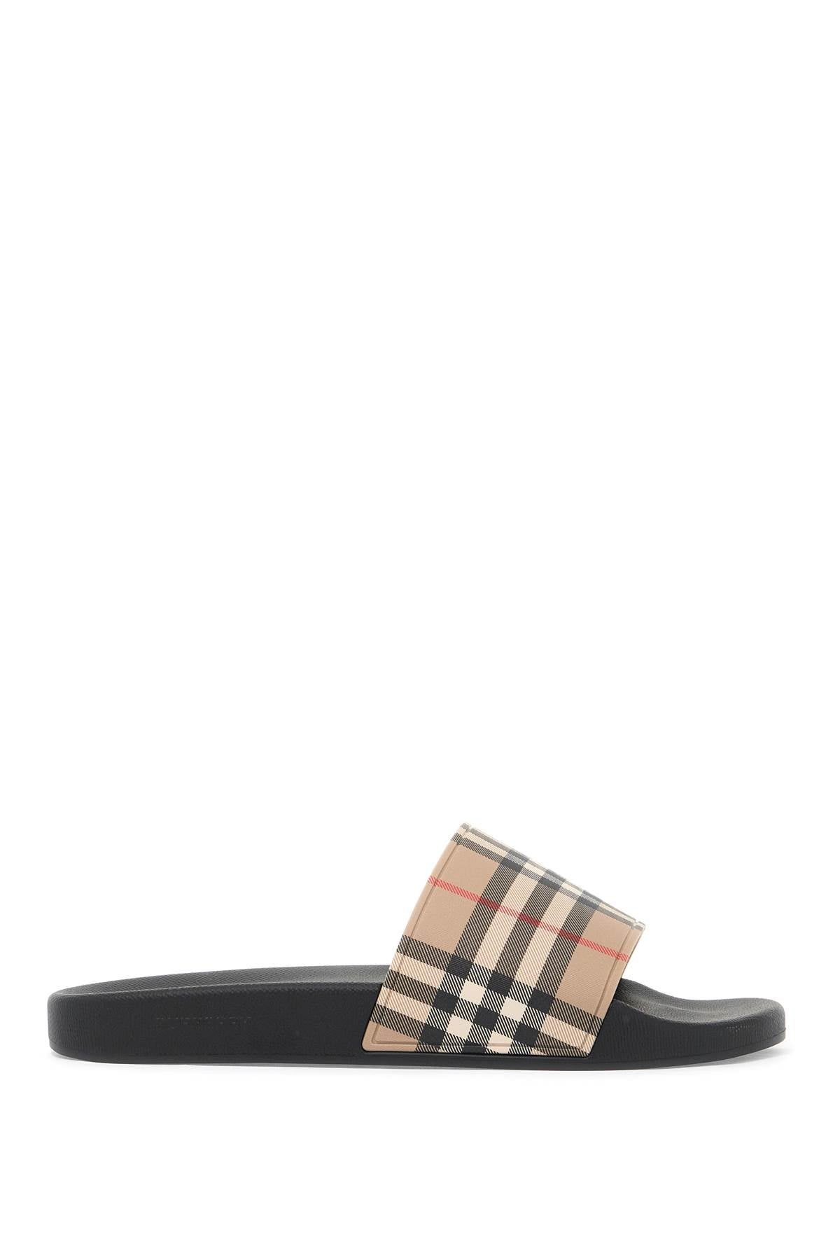 BURBERRY tartan rubber slides