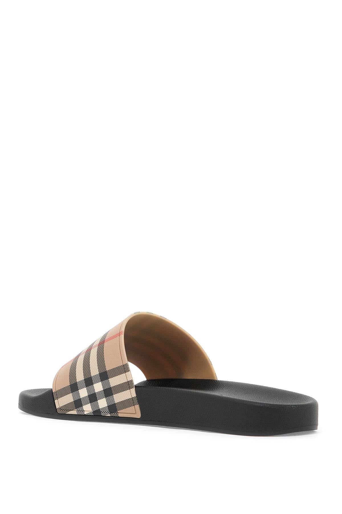 BURBERRY tartan rubber slides