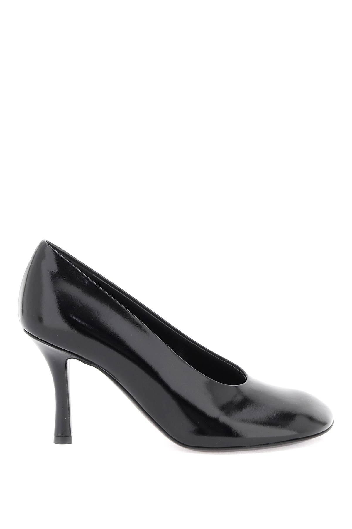 BURBERRY glossy leather baby pumps