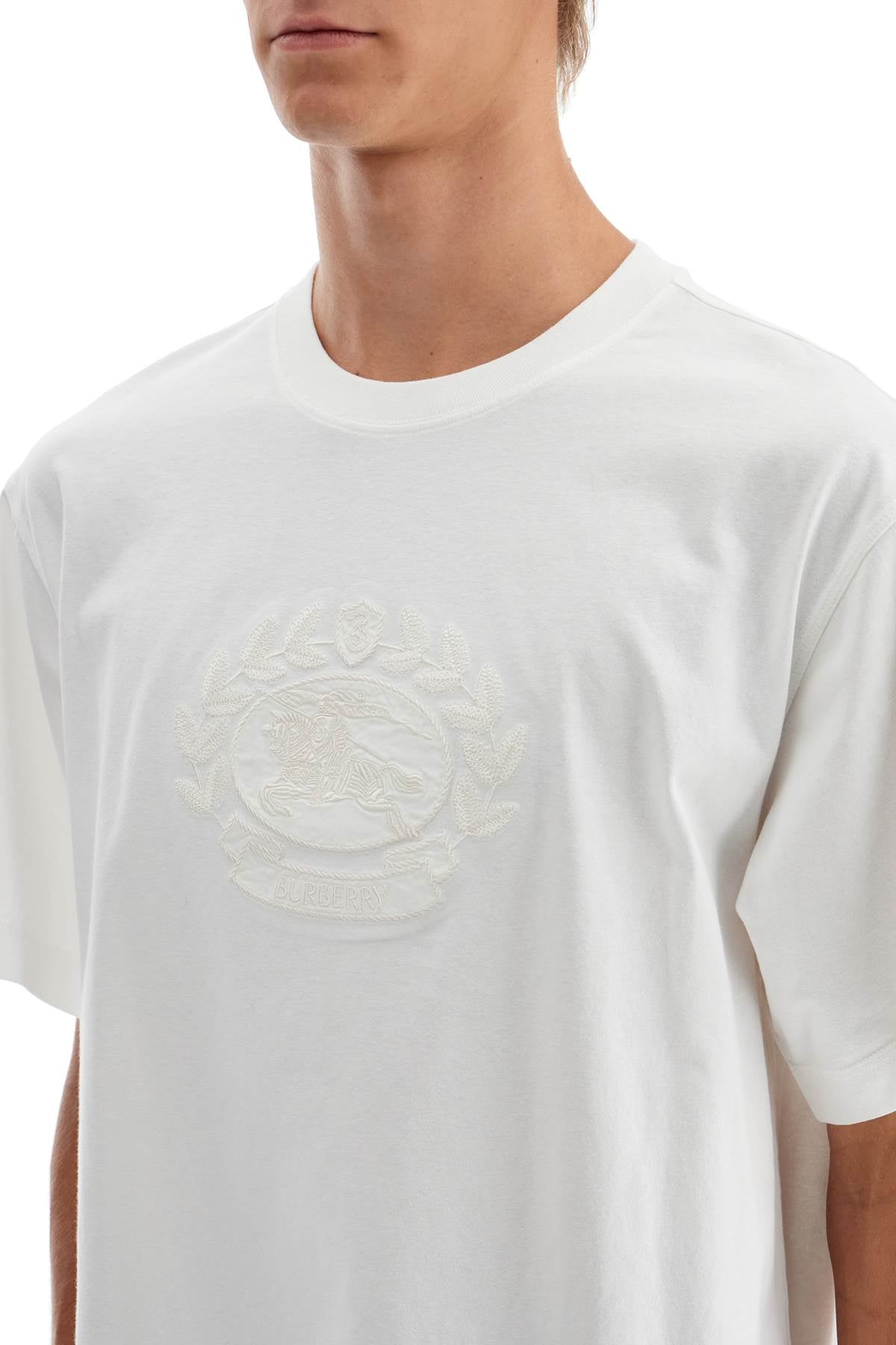 BURBERRY "ekd embroidered t-shirt