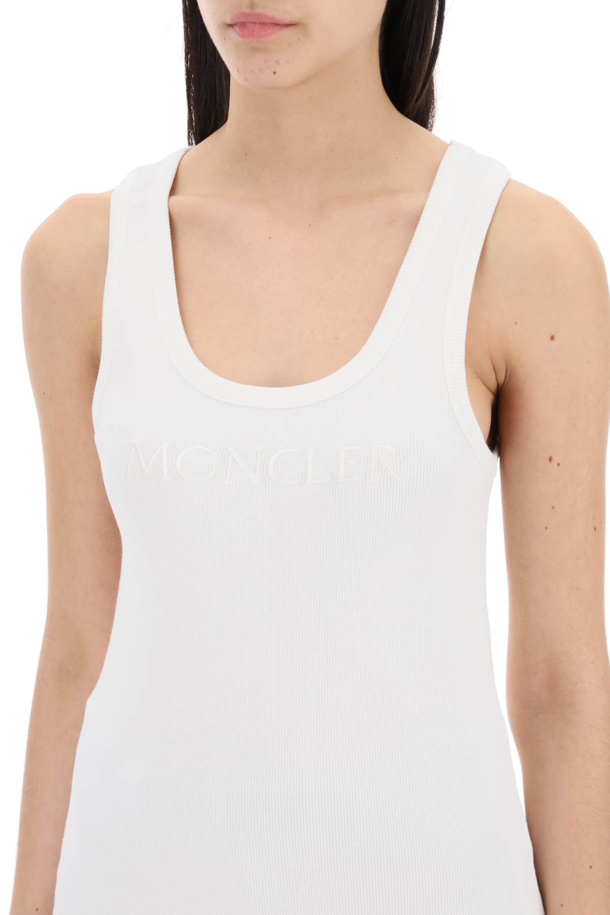 MONCLER sleeveless ribbed jersey top