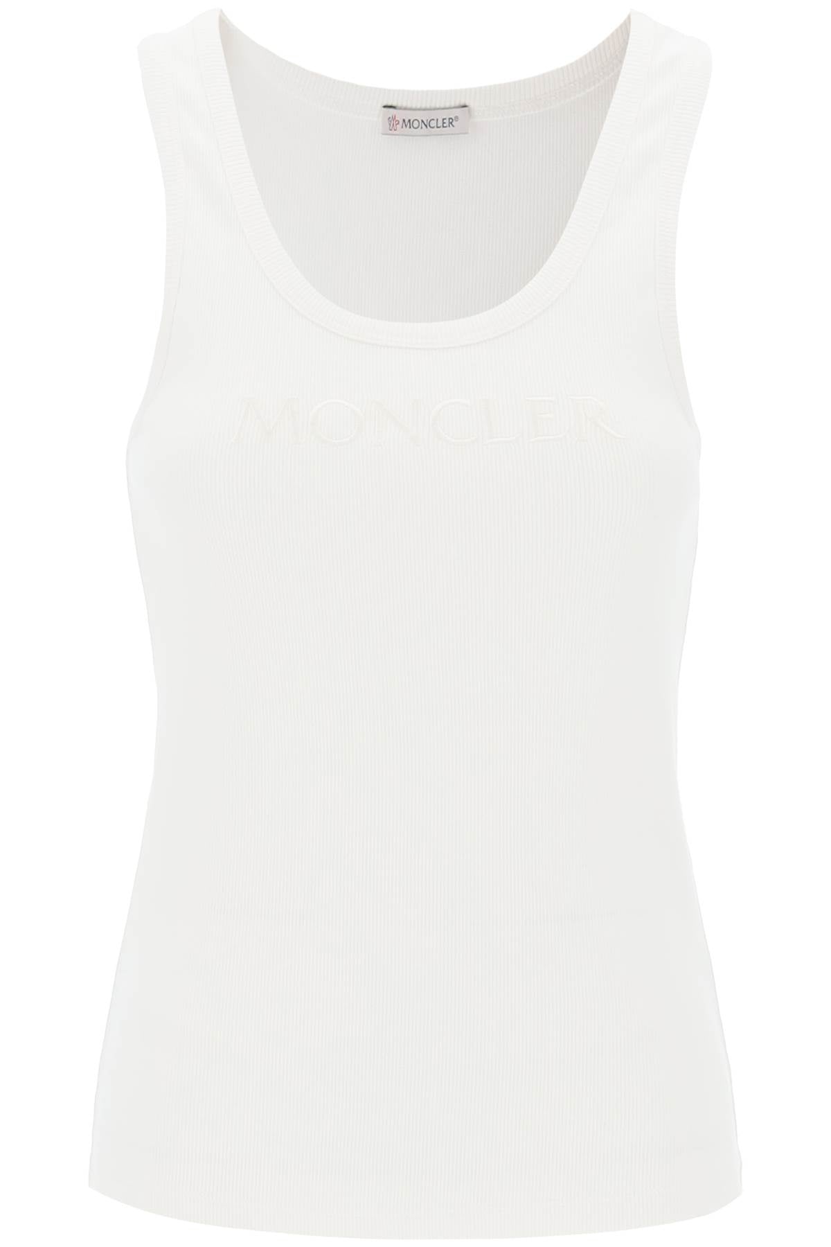 MONCLER sleeveless ribbed jersey top