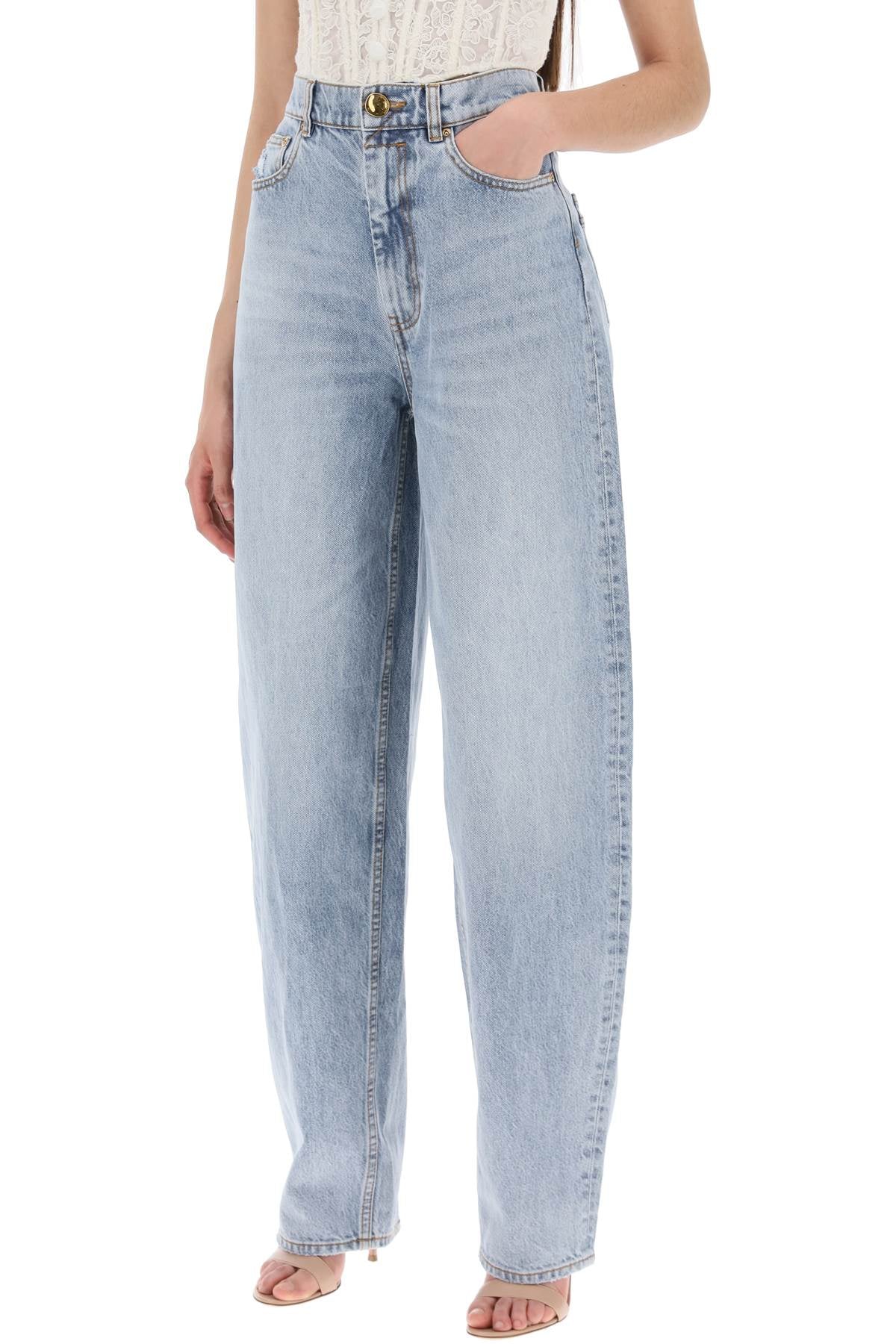 ZIMMERMANN "curved leg natural jeans for