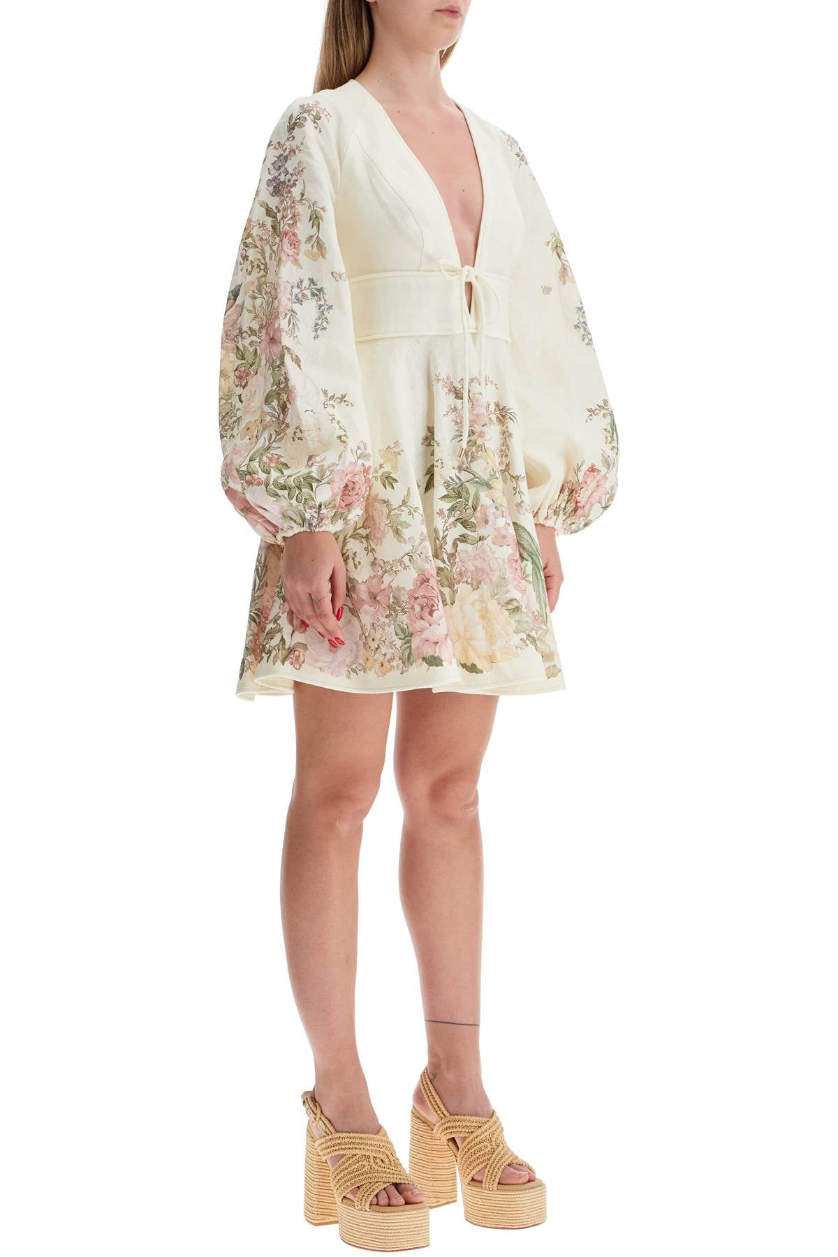 ZIMMERMANN waverly plunge mini dress