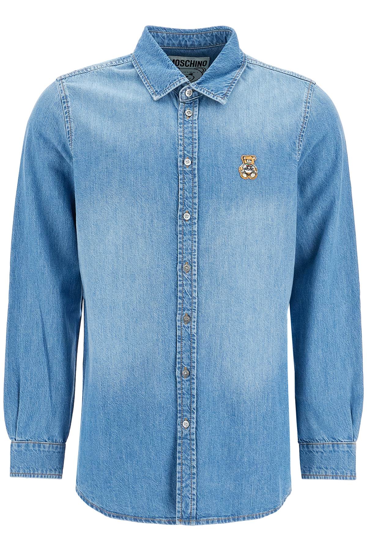 MOSCHINO denim shirt with patch details