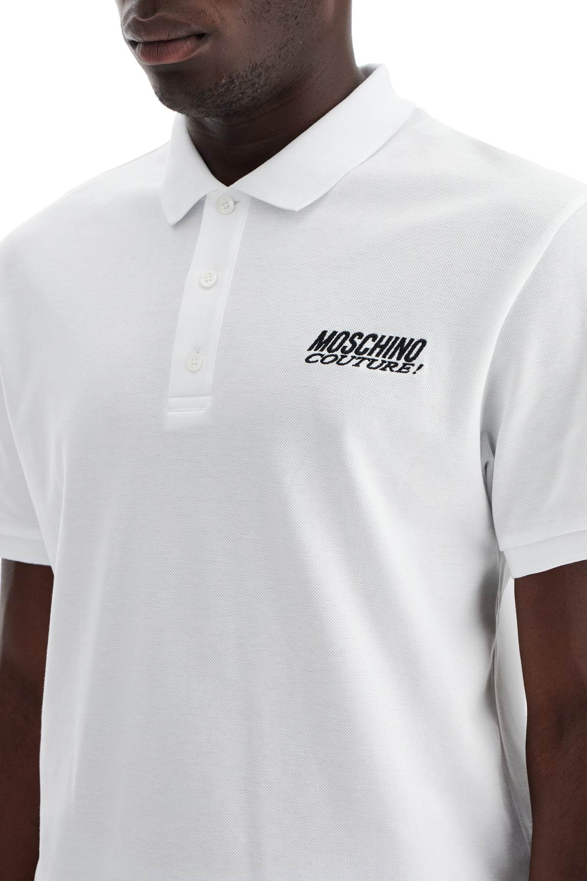 MOSCHINO polo shirt with embroidered logo