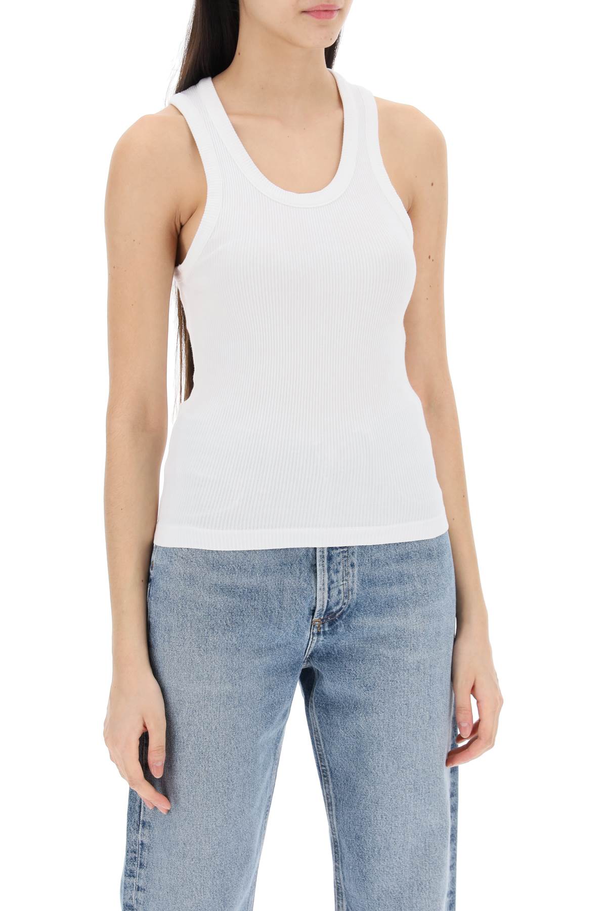 AGOLDE poppy ribbed tank top