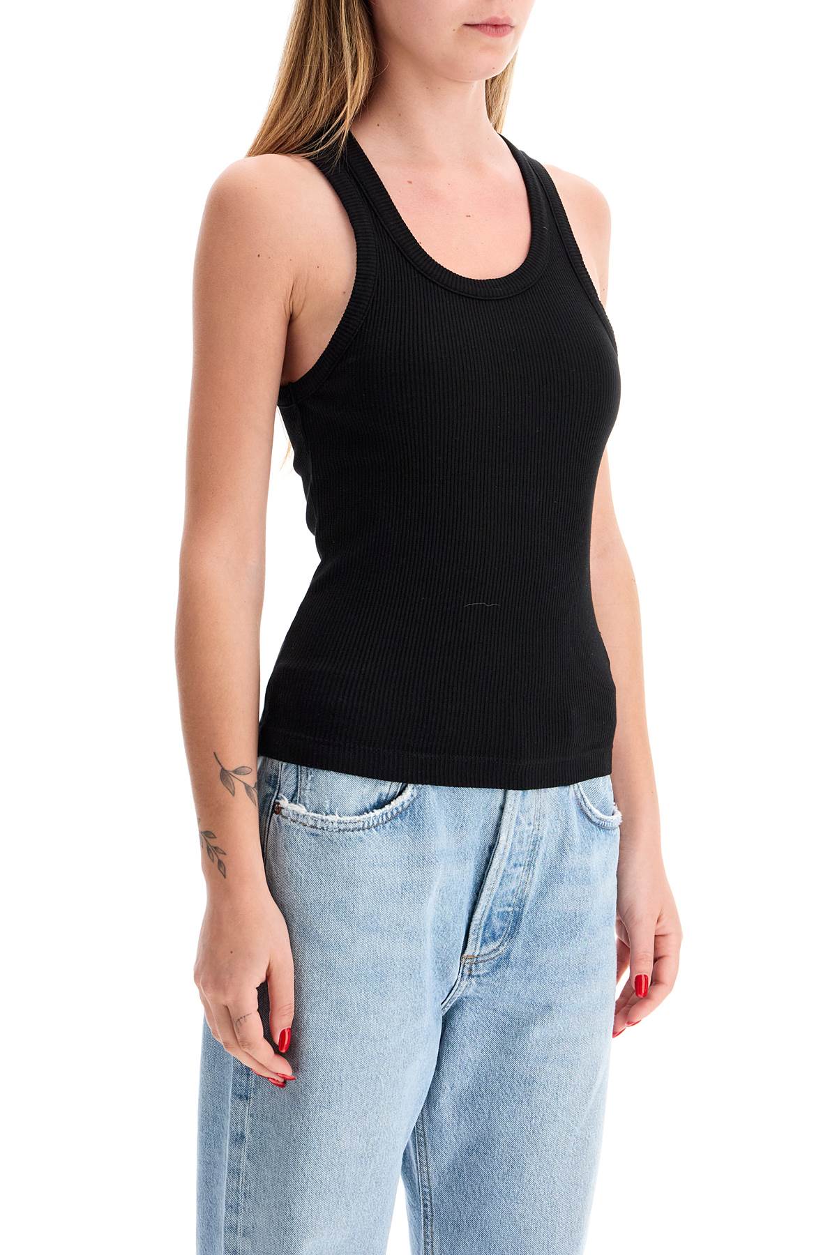 AGOLDE poppy ribbed tank top