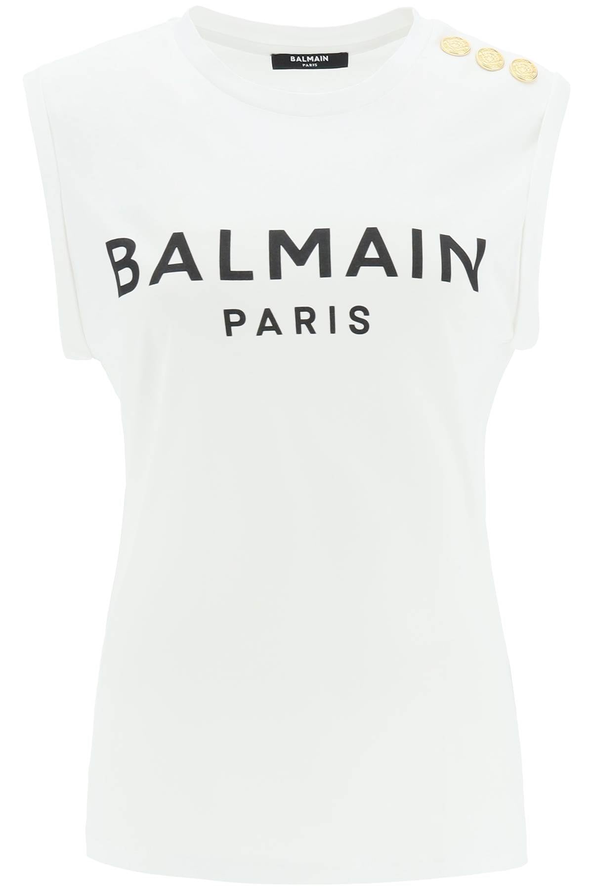 BALMAIN logo top with embossed buttons