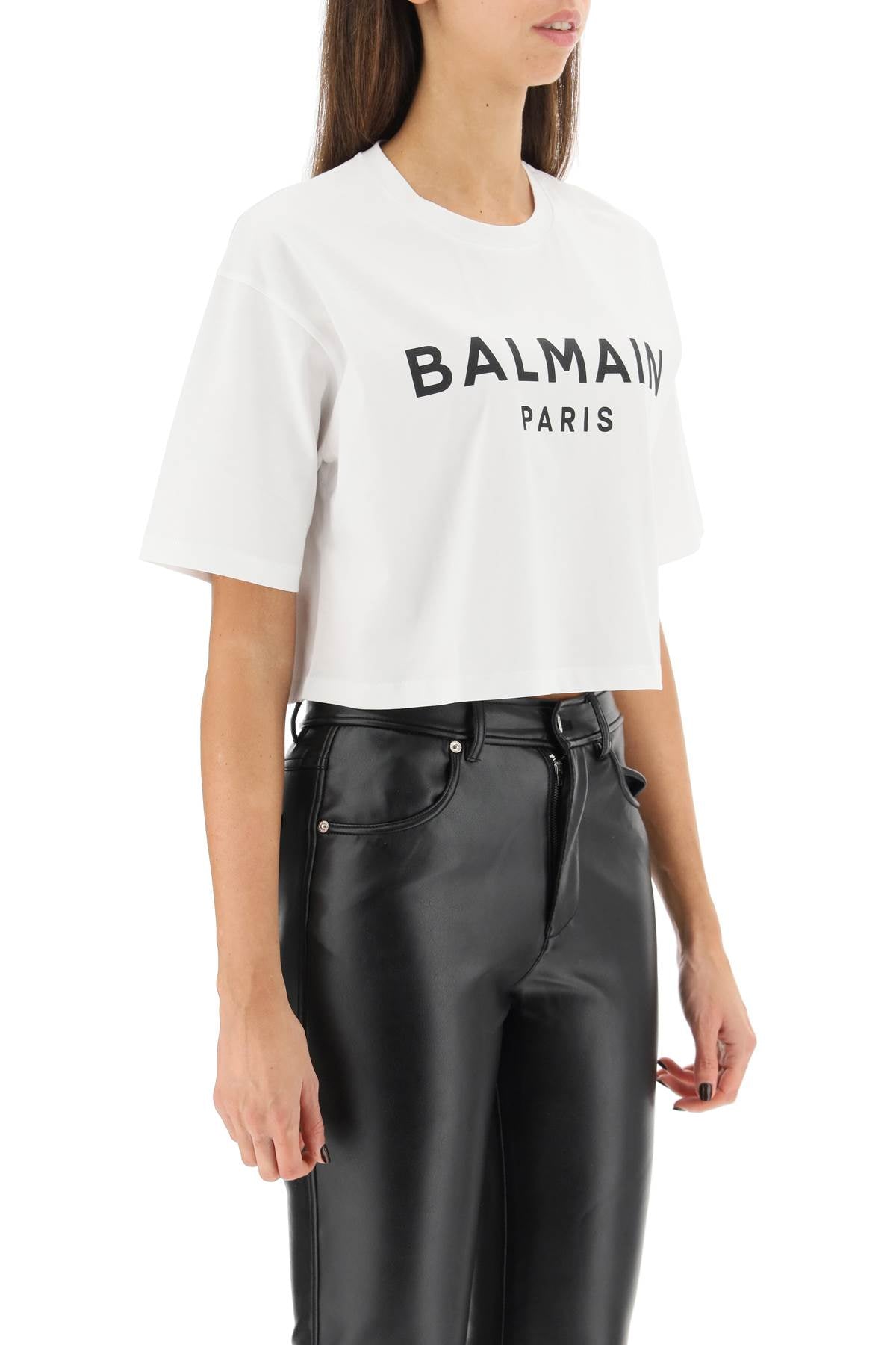 BALMAIN logo print boxy t-shirt