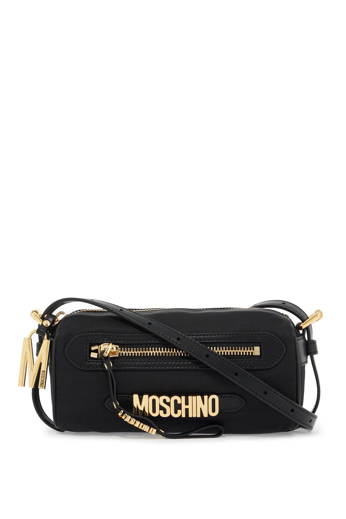 MOSCHINO shoulder bag with metal logo detail