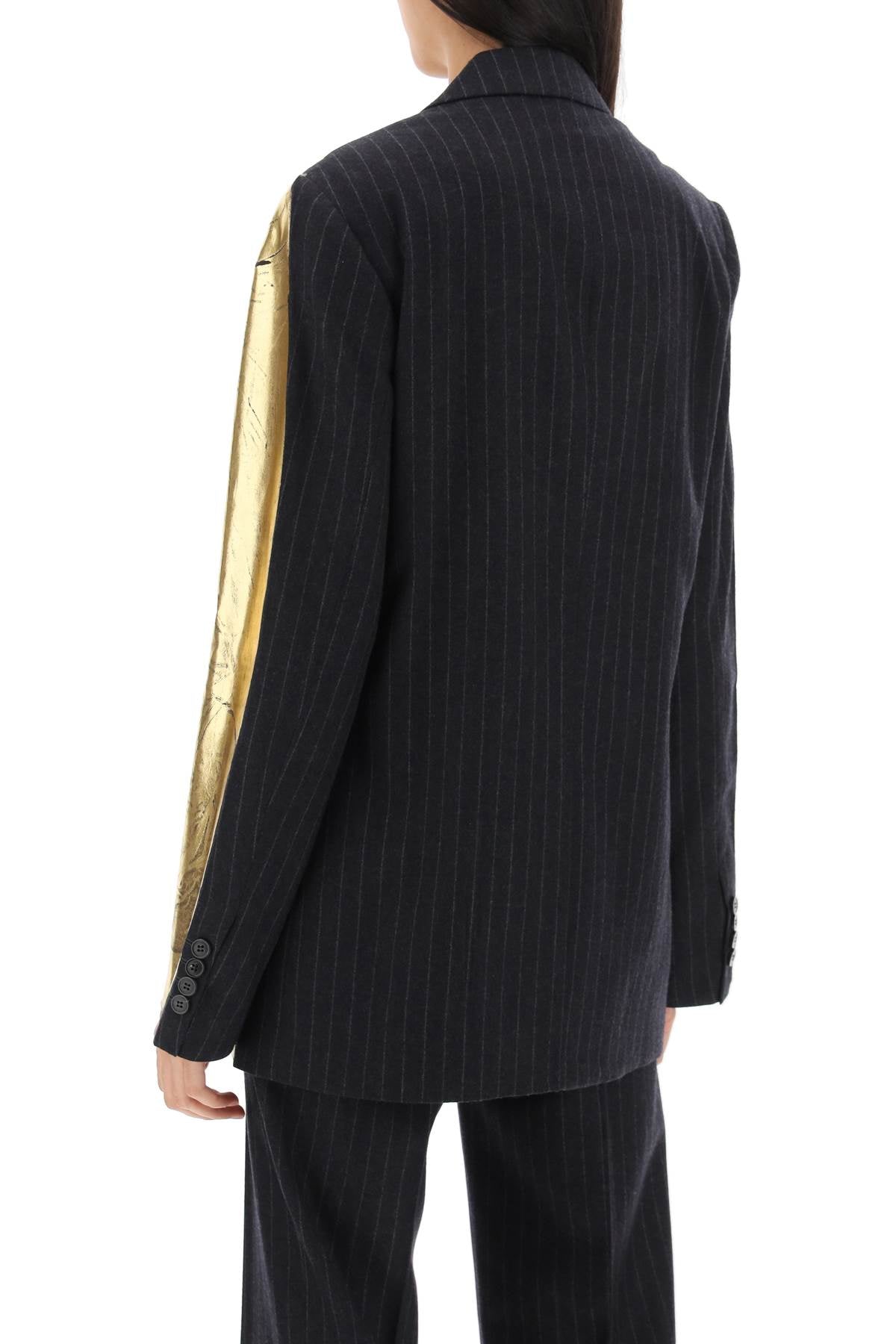 DRIES VAN NOTEN benos blazer with metallic coating