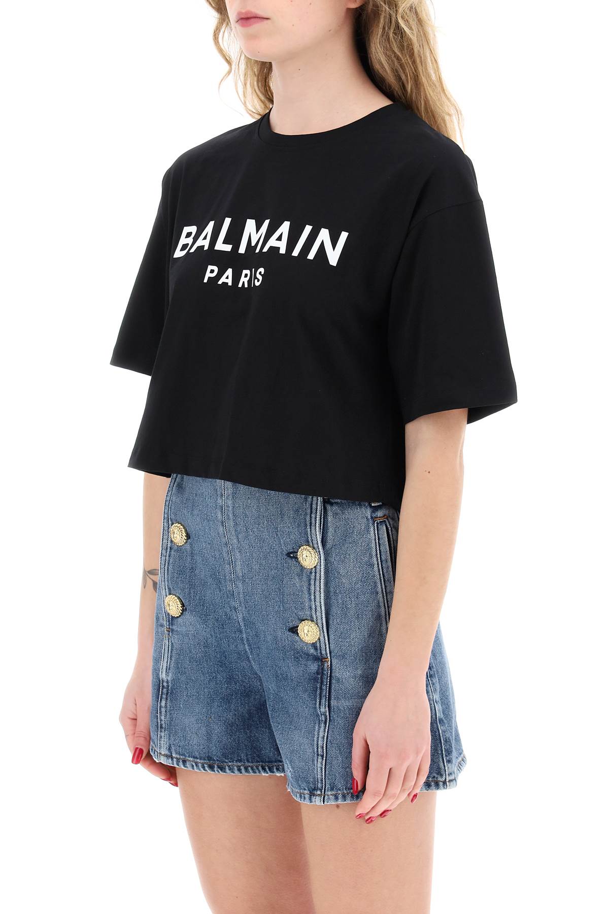 BALMAIN logo print boxy t-shirt