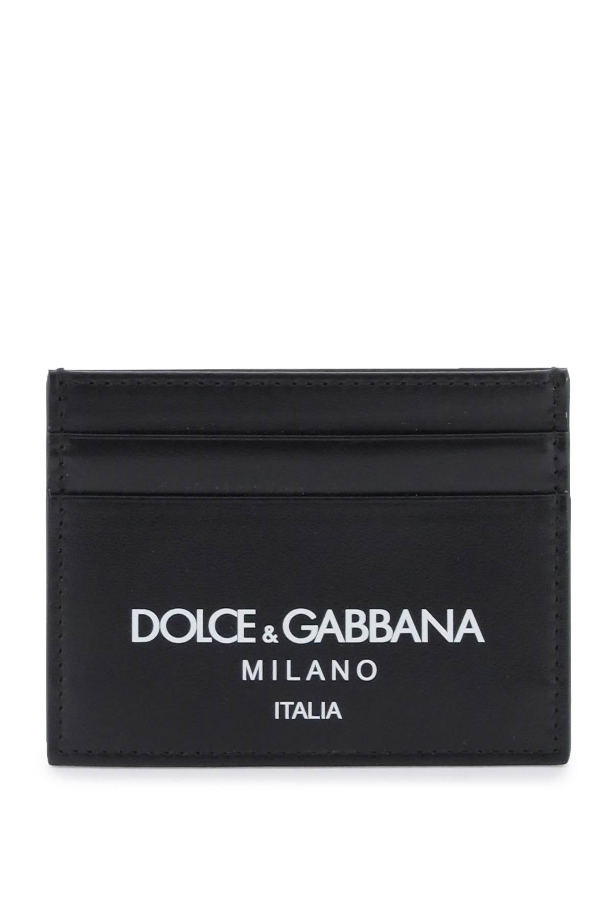 DOLCE & GABBANA logo leather cardholder