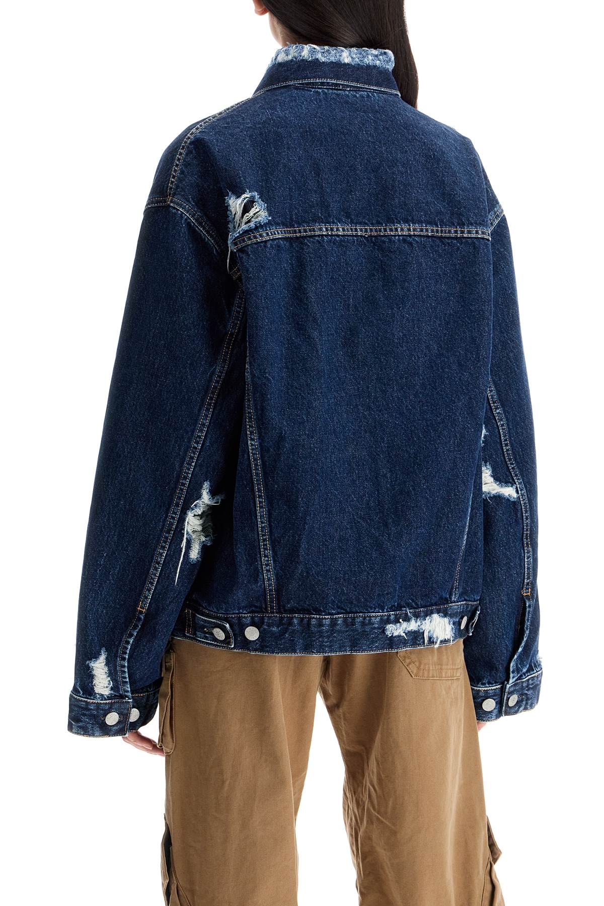 ACNE STUDIOS "oversized destroyed denim jacket