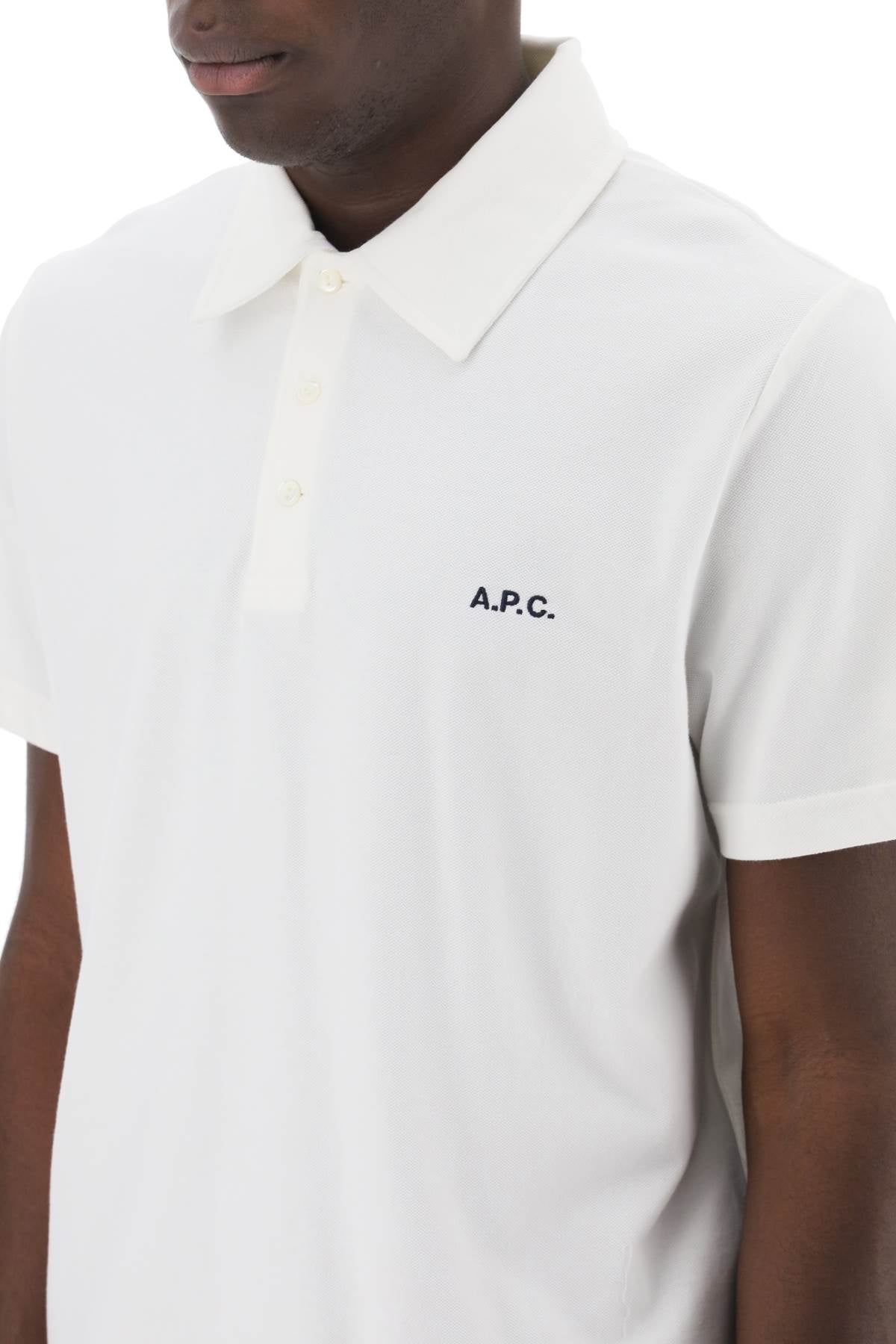 A.P.C. austin polo shirt with logo embroidery