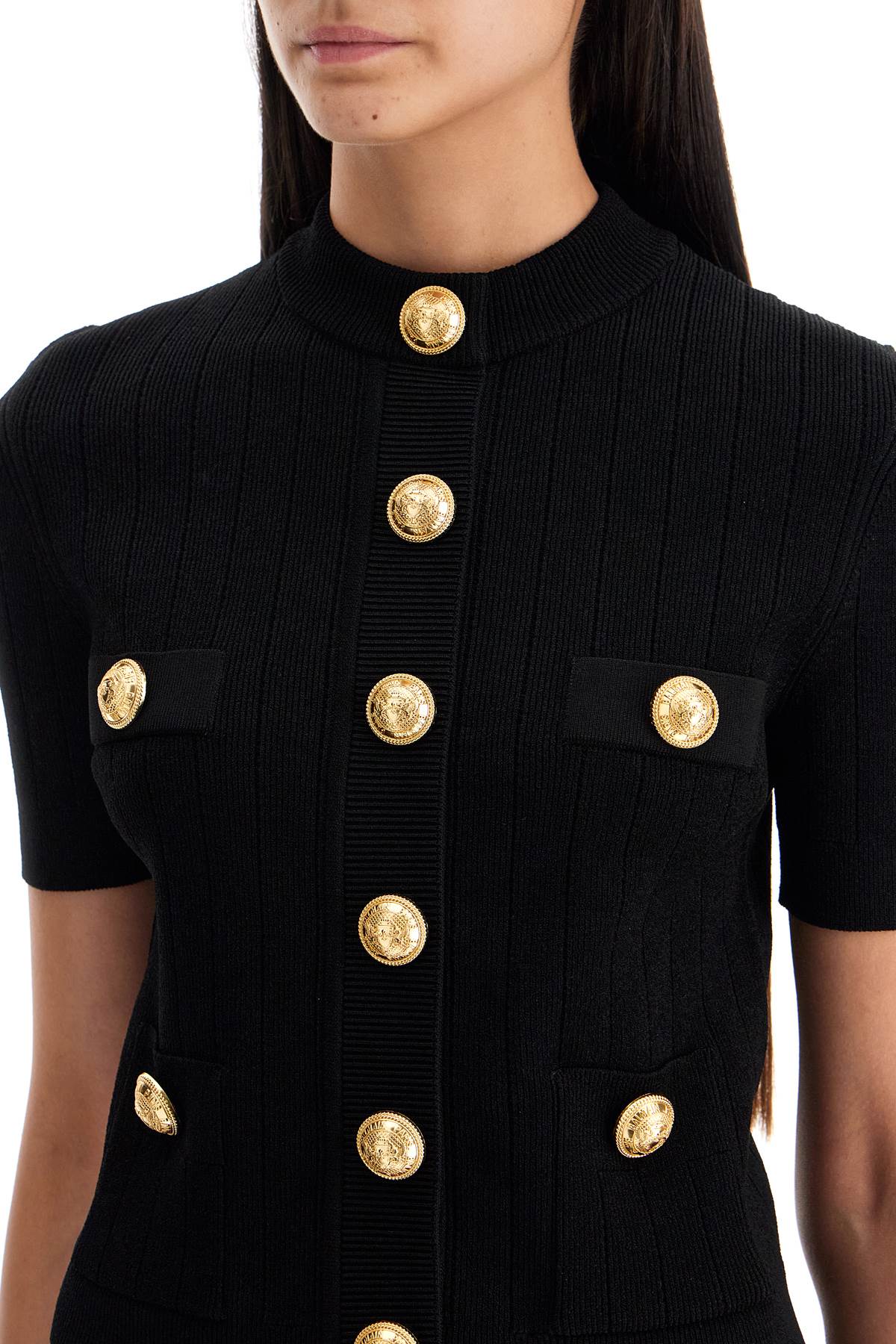 BALMAIN cardigan with structured shoulders