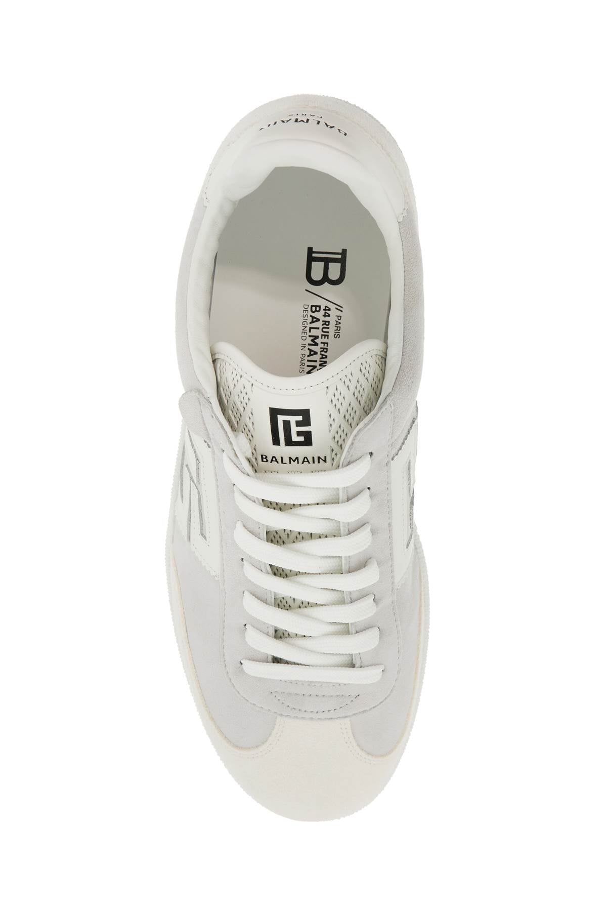 BALMAIN leather swan sneakers for