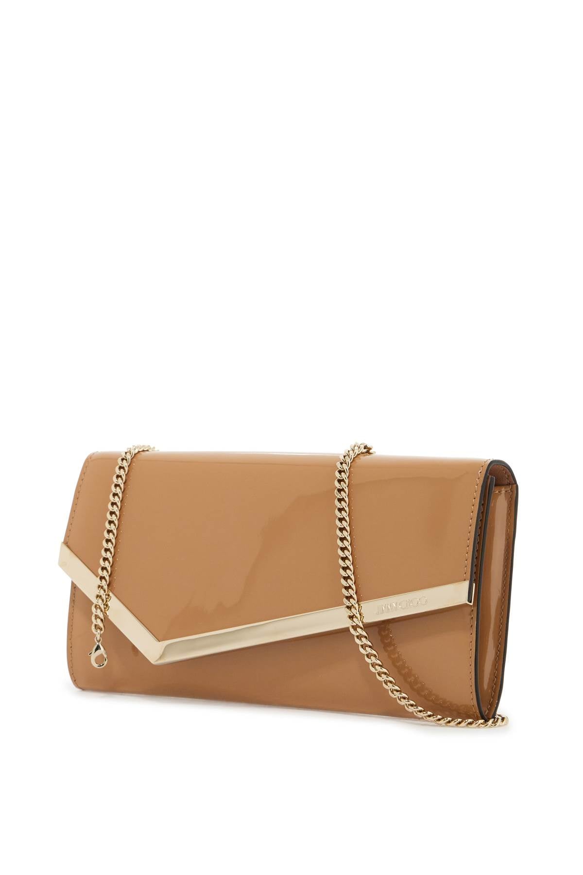 JIMMY CHOO patent leather emmie clutch