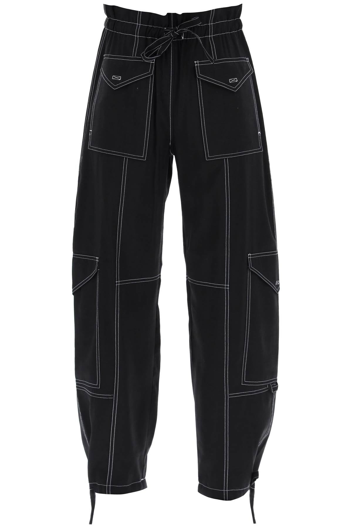 GANNI light slub pants