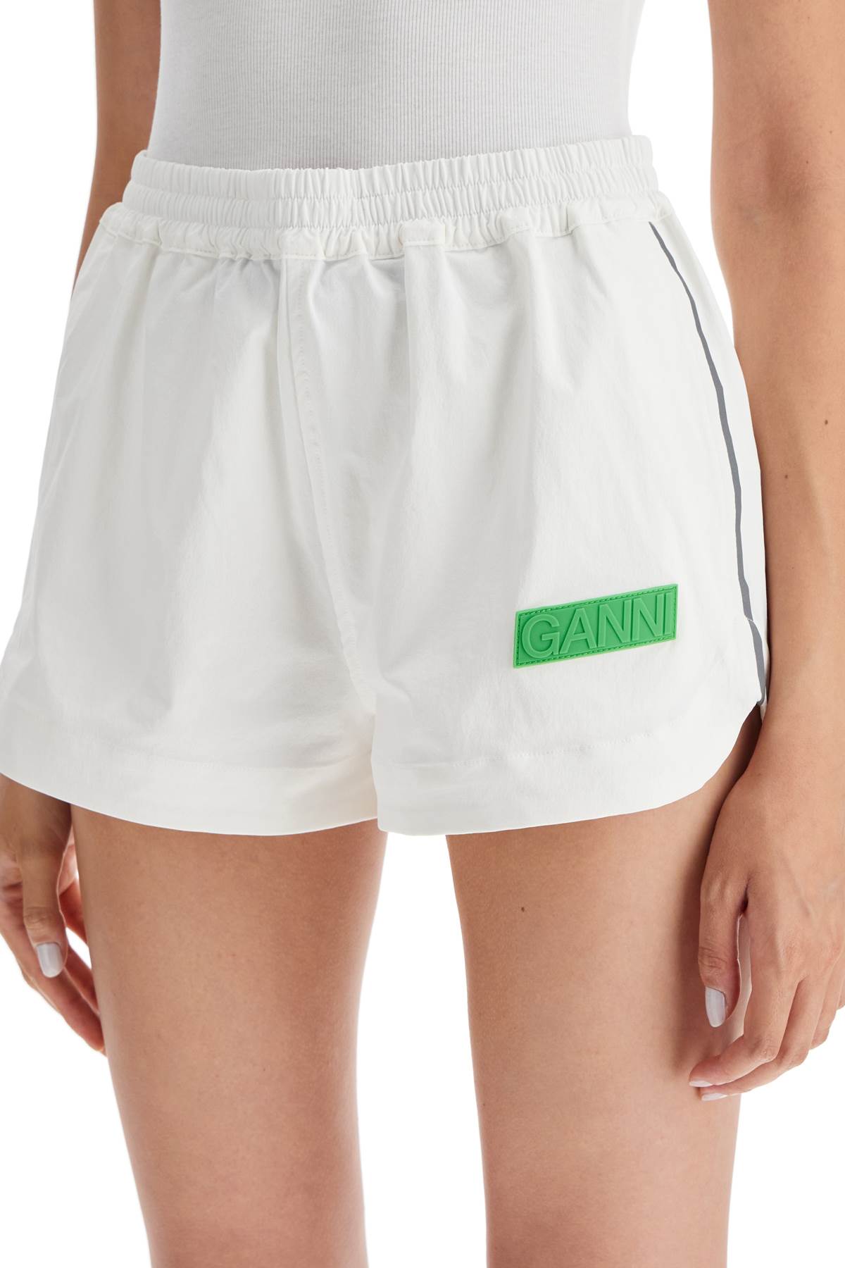 GANNI nylon stretch shorts for active