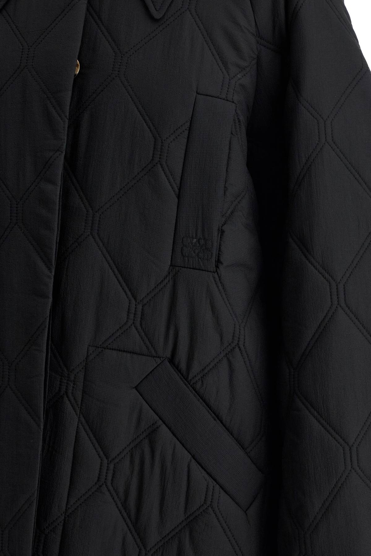 GANNI long quilted padded coat