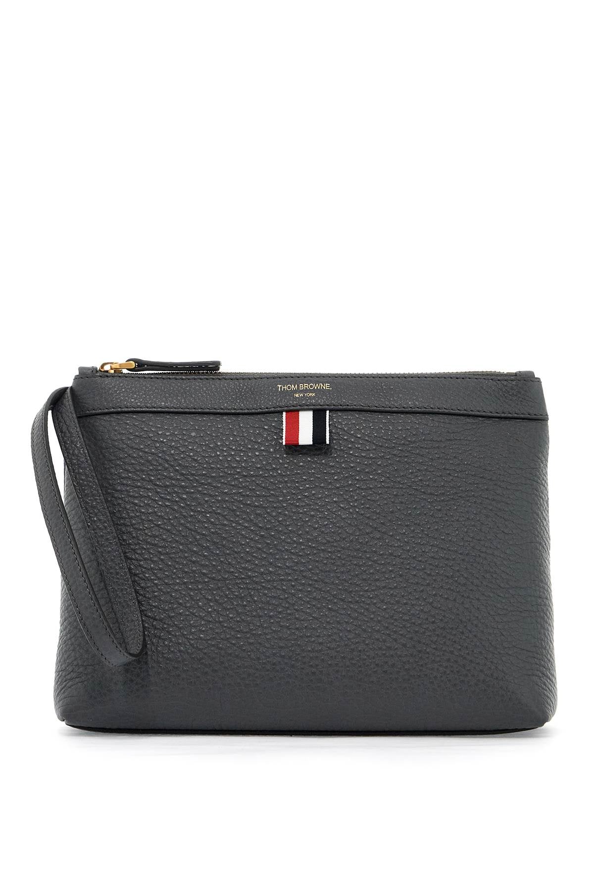 THOM BROWNE Beauty case in pelle