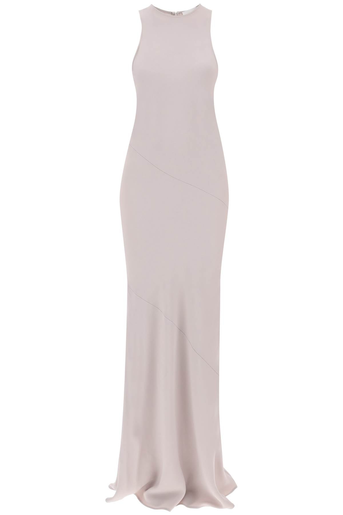 AMI ALEXANDRE MATIUSSI maxi crepe dress with bias cuts