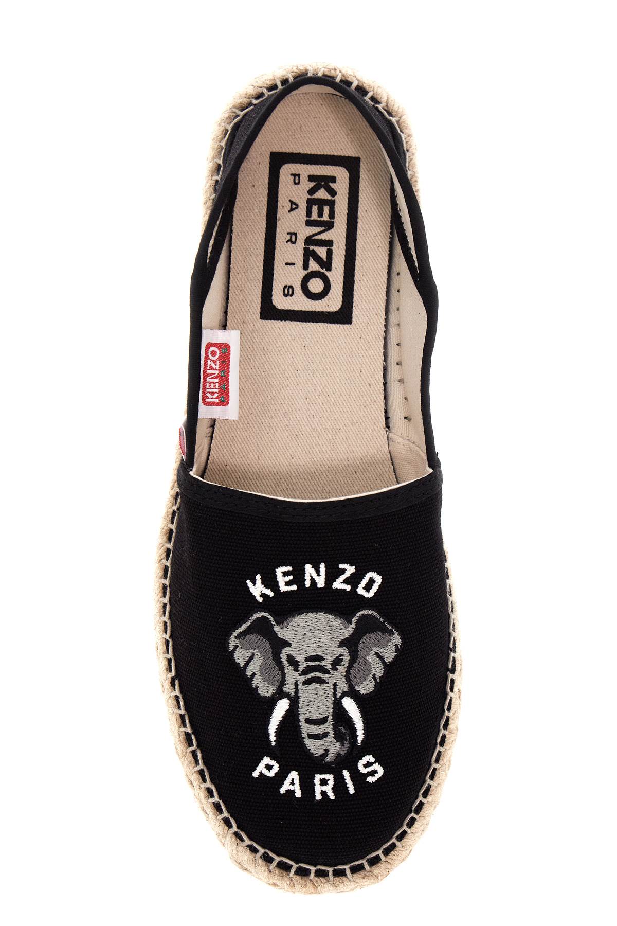 KENZO canvas espadrilles with logo embroidery