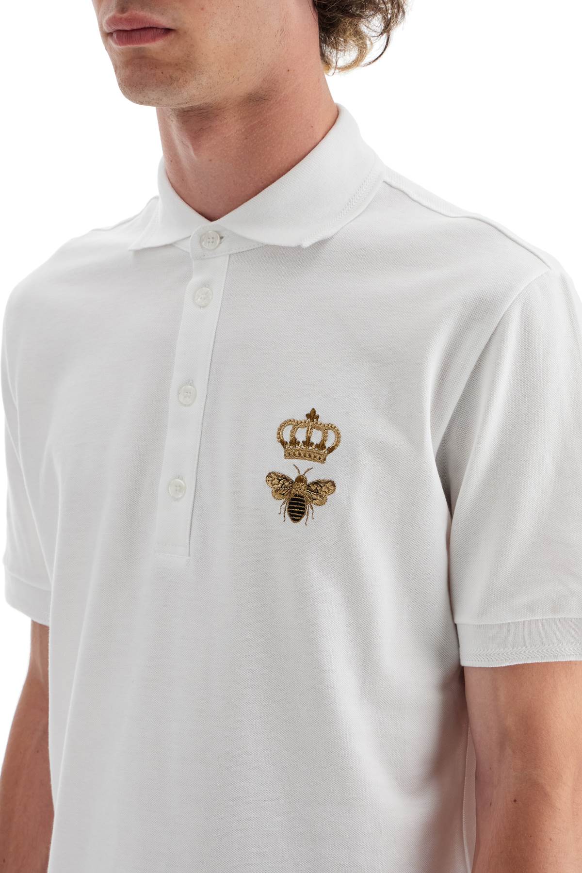 DOLCE & GABBANA slim fit polo shirt with embroidery