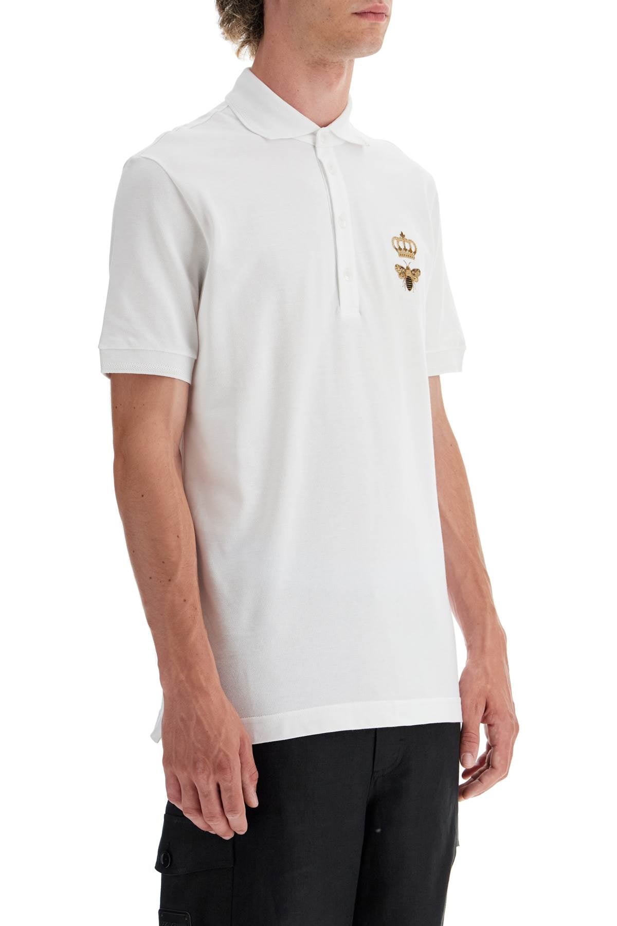 DOLCE & GABBANA slim fit polo shirt with embroidery