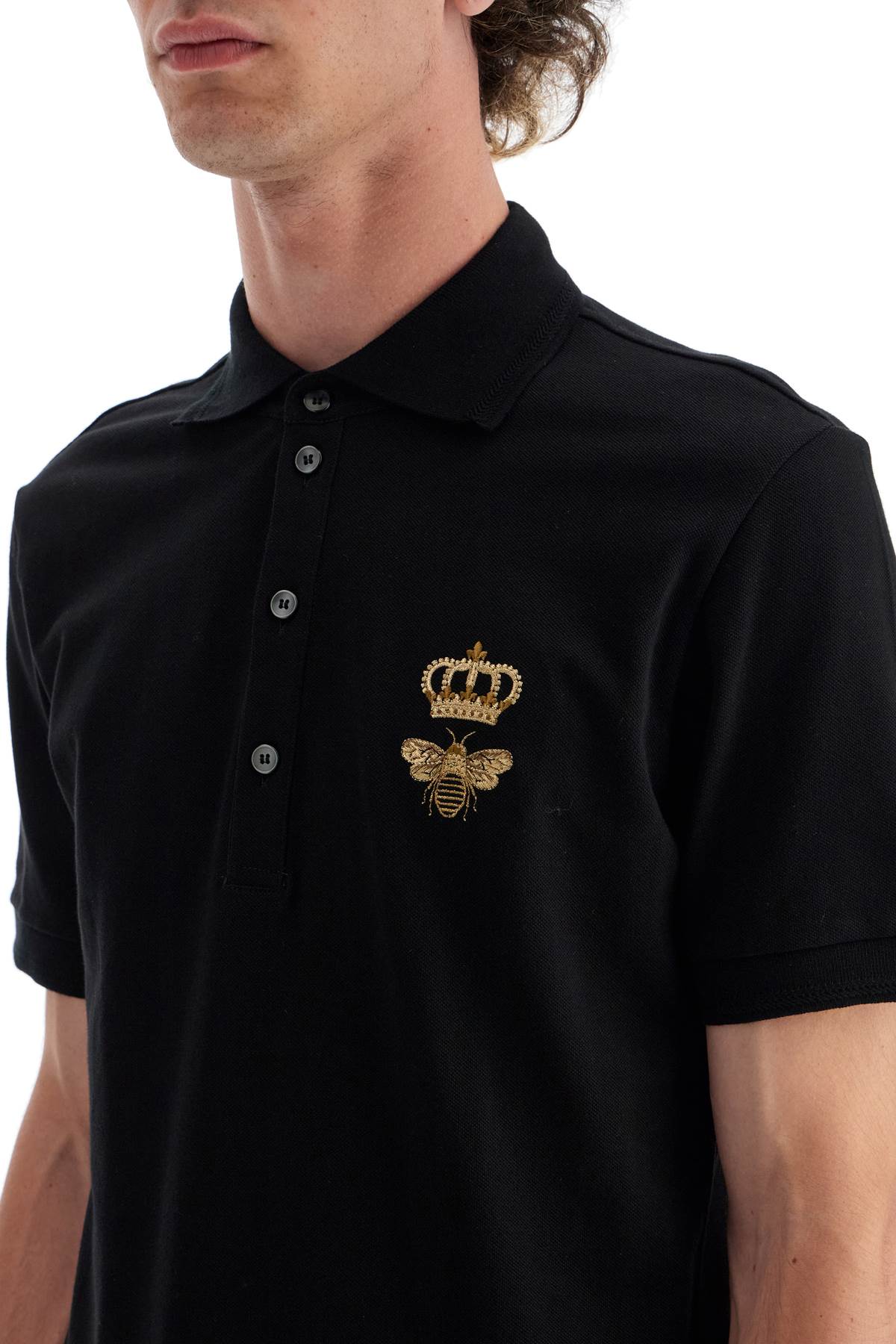 DOLCE & GABBANA slim fit polo shirt with embroidery