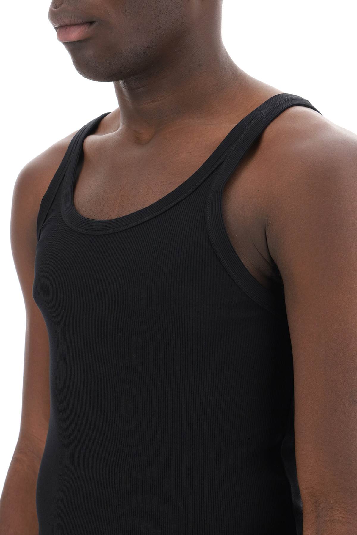 DOLCE & GABBANA "ribbed slim shoulder tank top