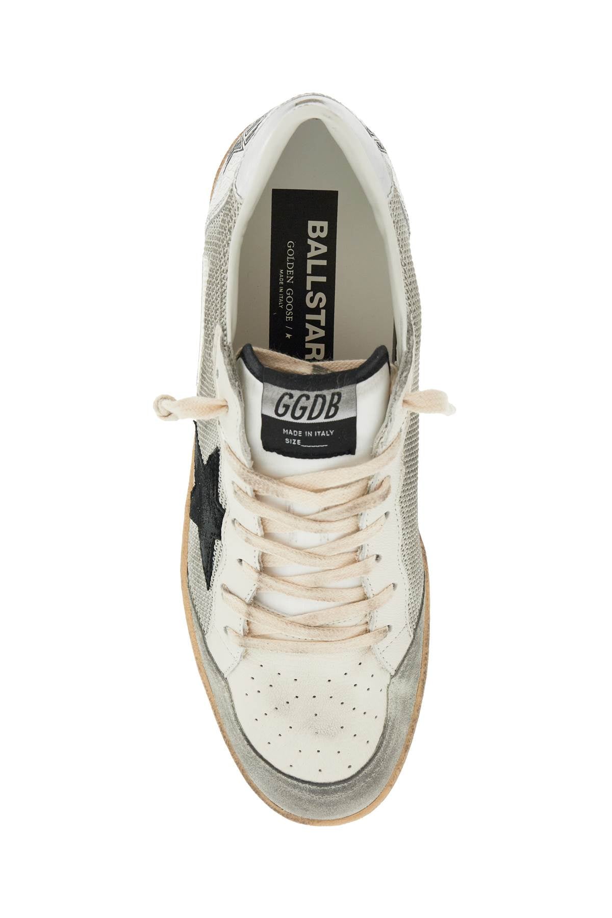 GOLDEN GOOSE leather and canvas sneakers