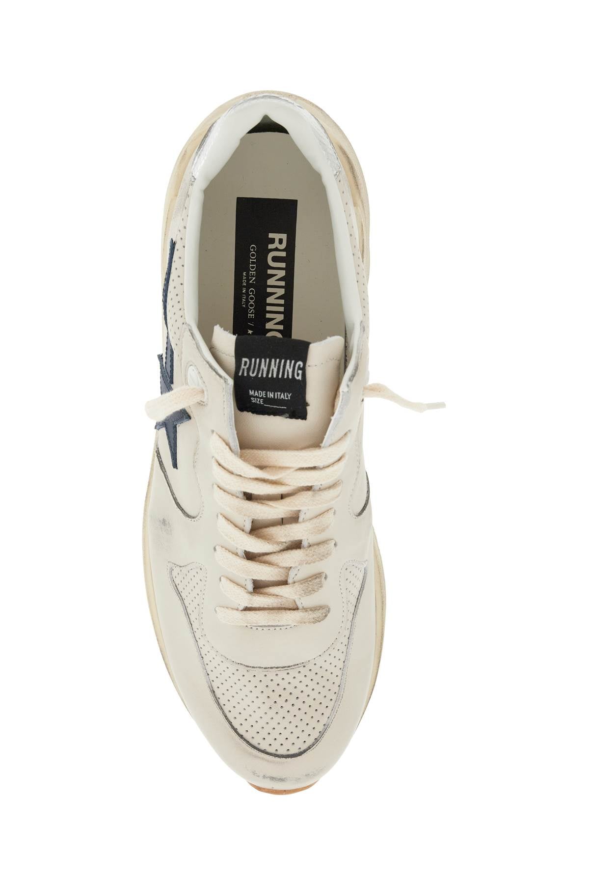 GOLDEN GOOSE leather sole running sneakers with