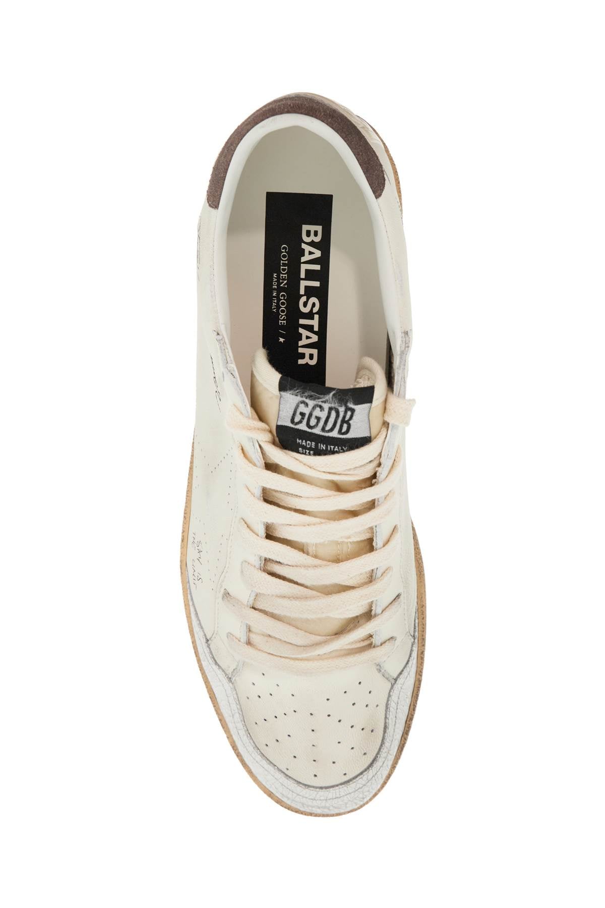 GOLDEN GOOSE leather ball star sneakers in