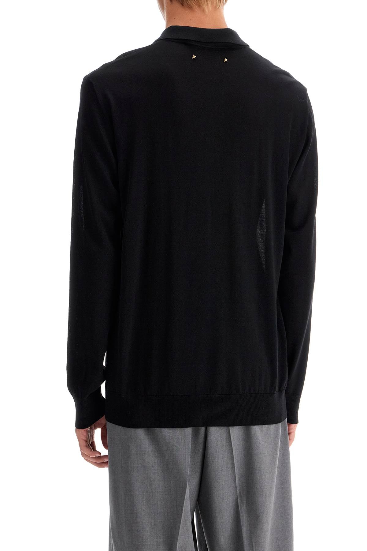 GOLDEN GOOSE long-sleeved wool polo shirt