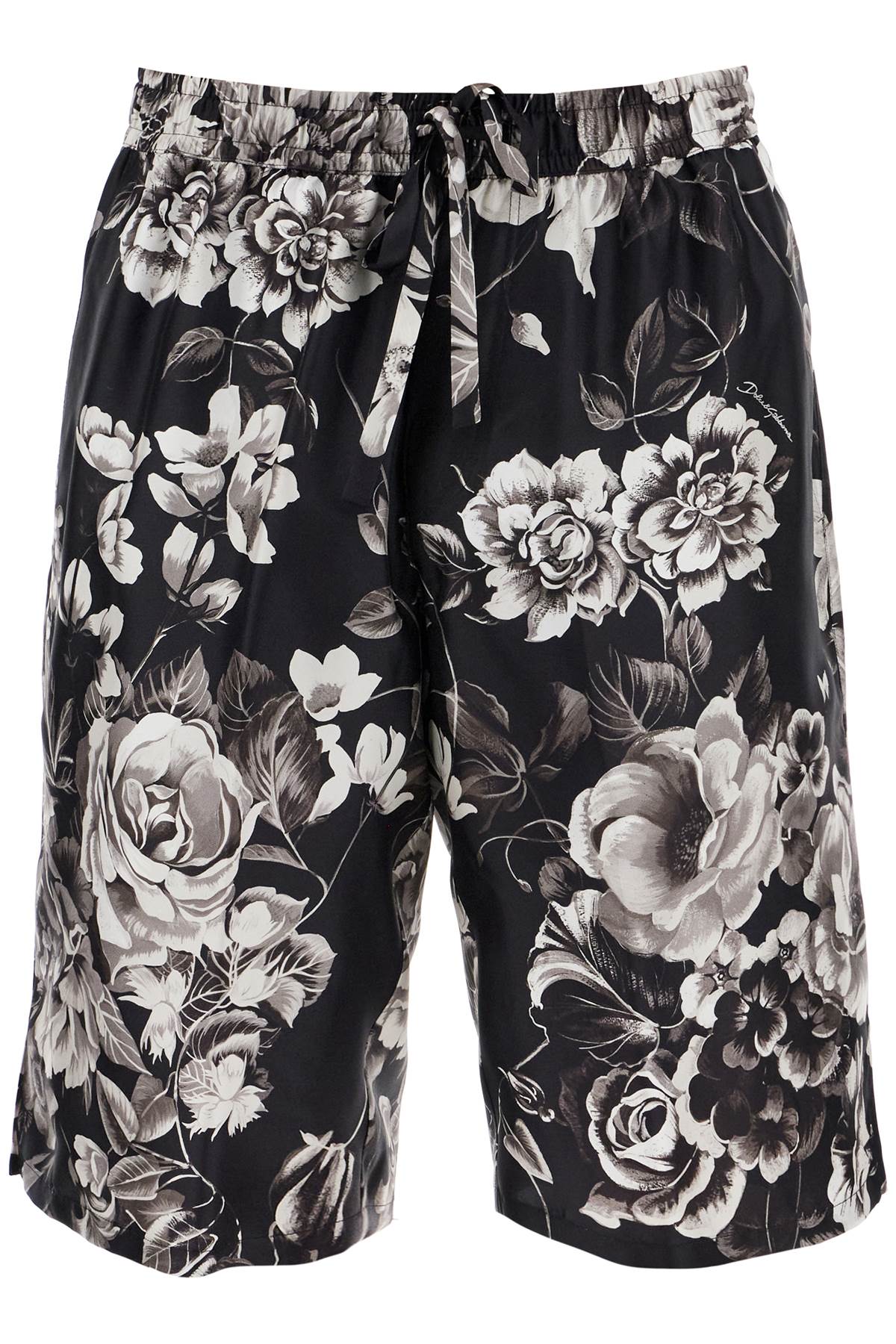 DOLCE & GABBANA silk floral print bermuda shorts set