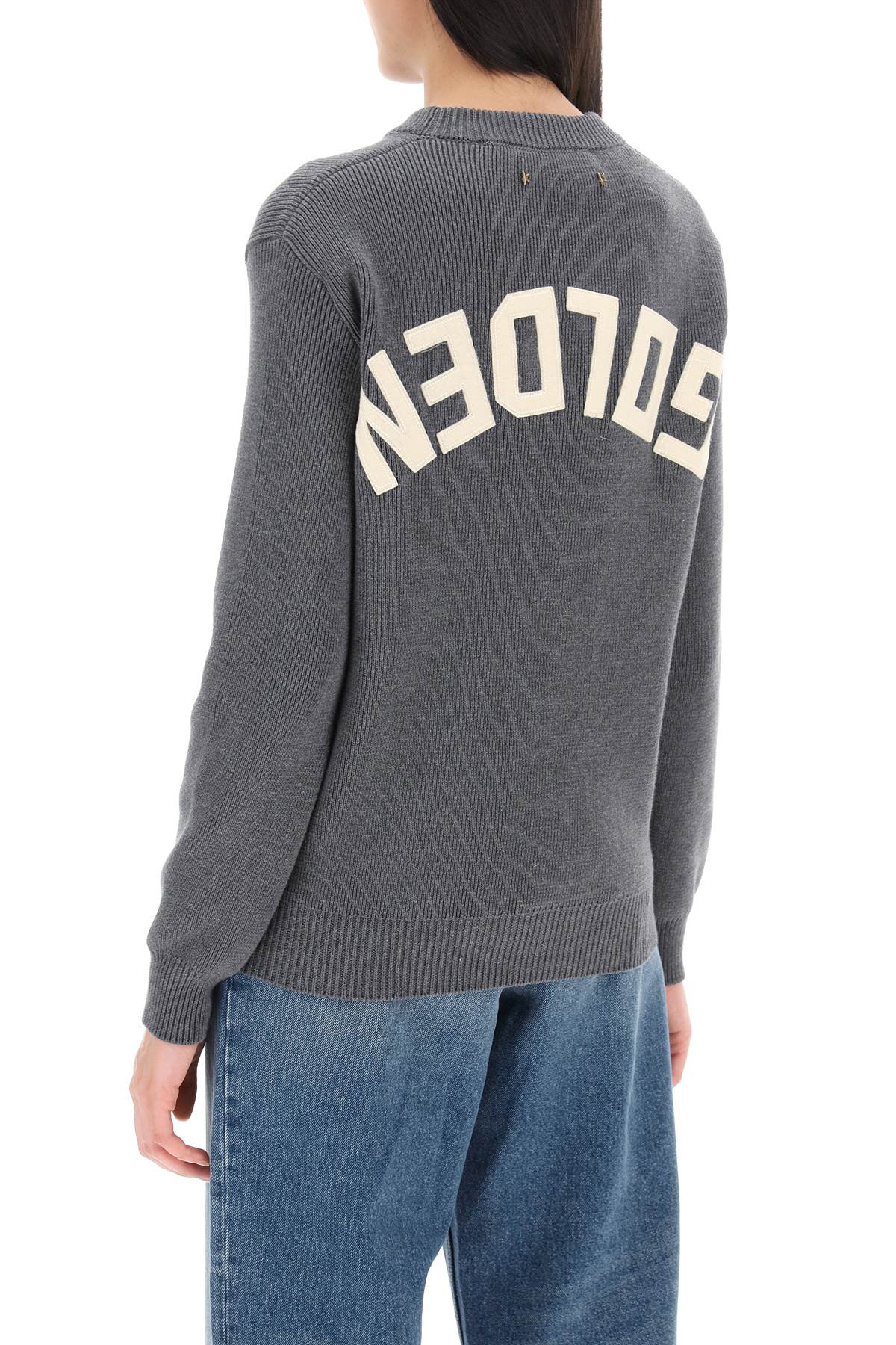 GOLDEN GOOSE dany cotton sweater with lettering