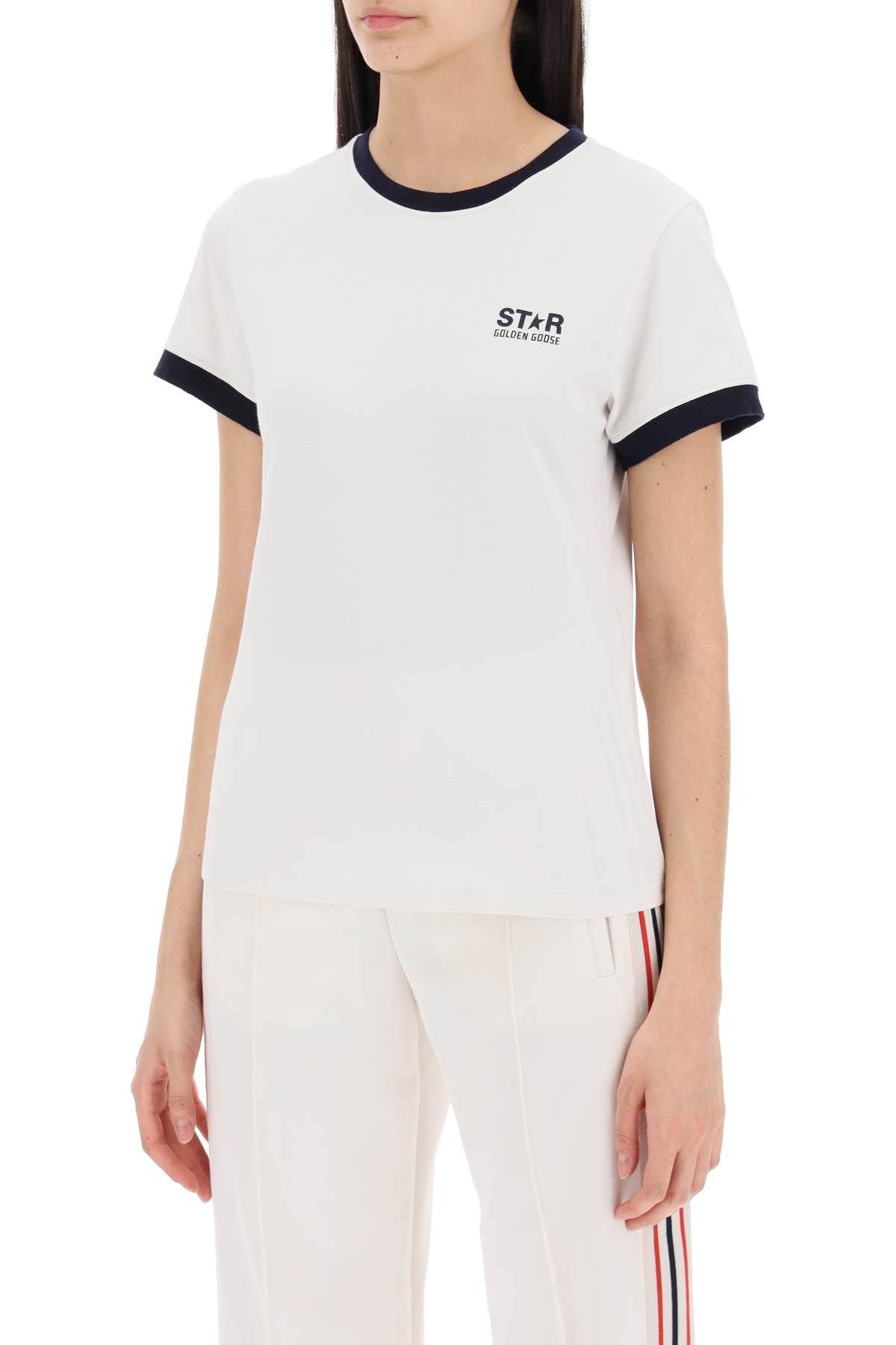 GOLDEN GOOSE contrast-trimmed t-shirt